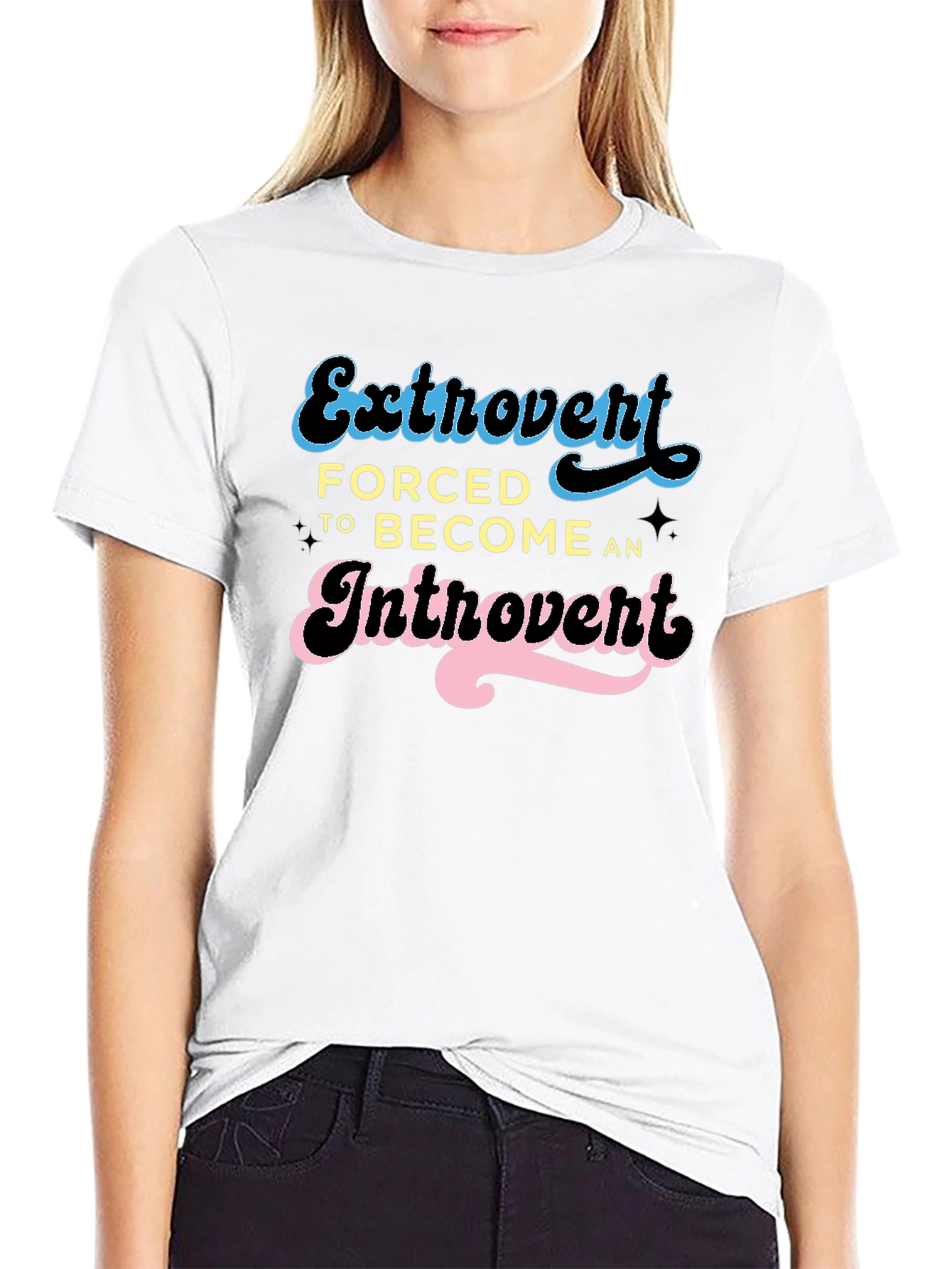 Introvert Humor Tee - Black Graphic T-Shirt