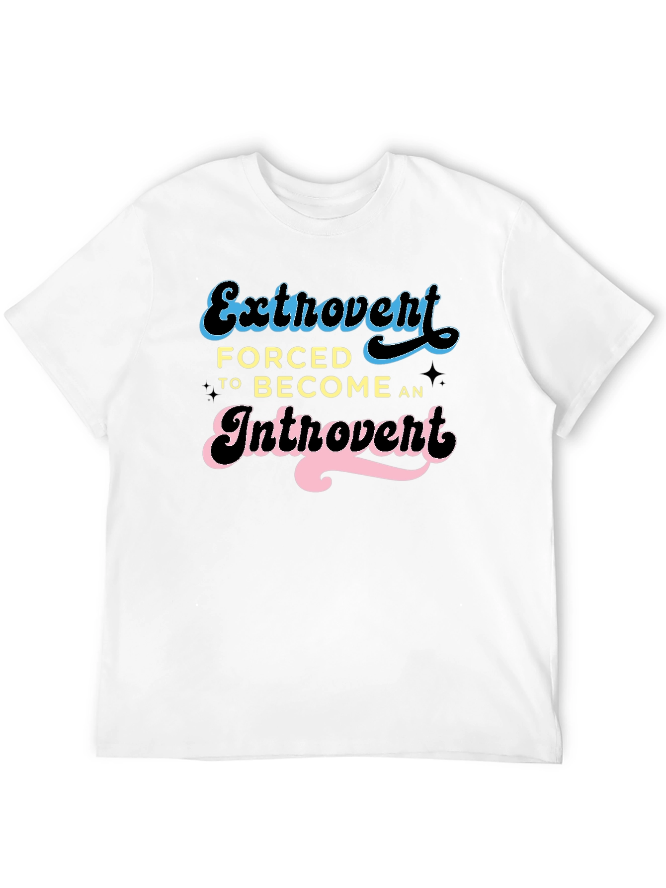 Introvert Humor Tee - Black Graphic T-Shirt