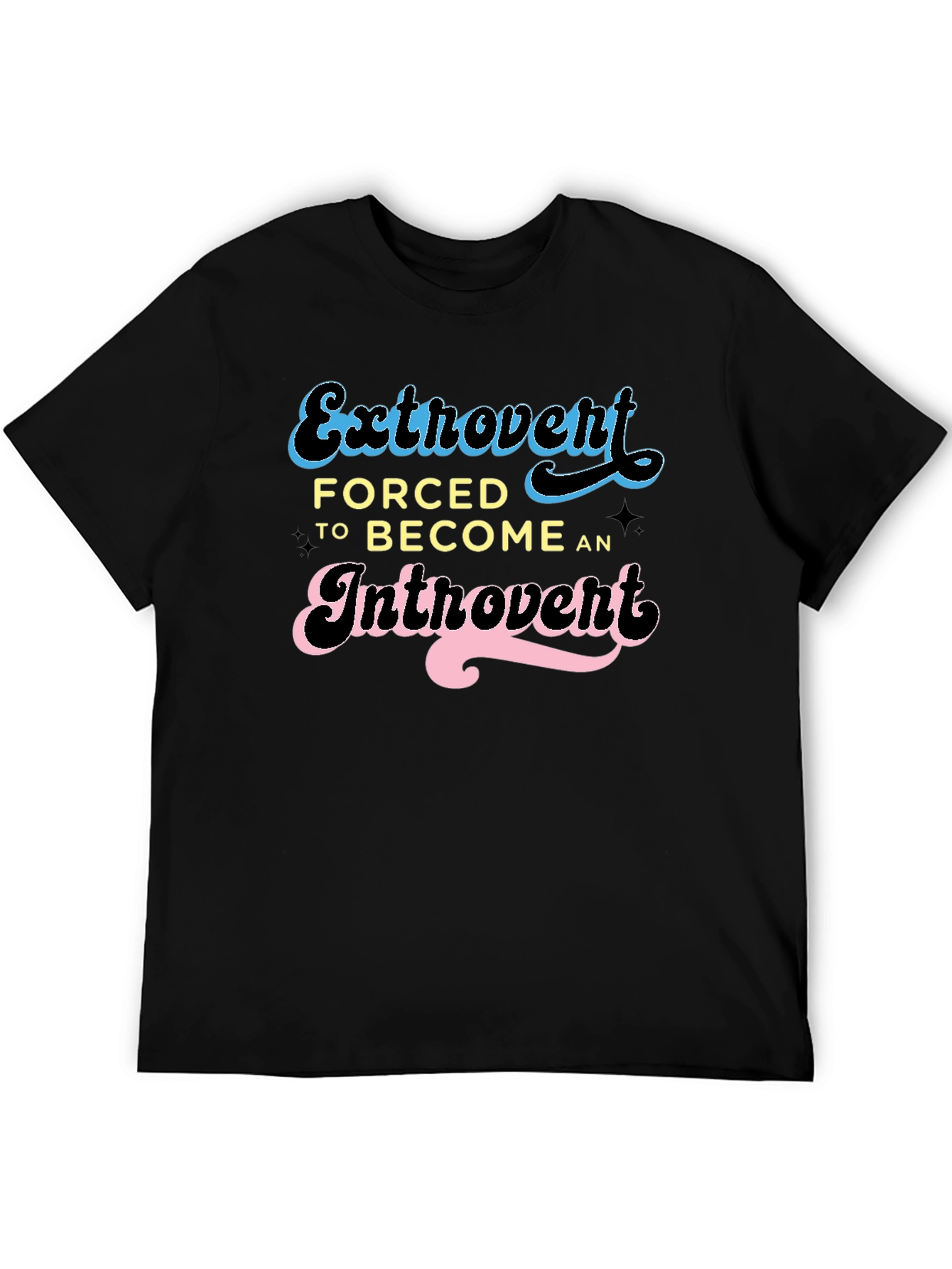 Introvert Humor Tee - Black Graphic T-Shirt
