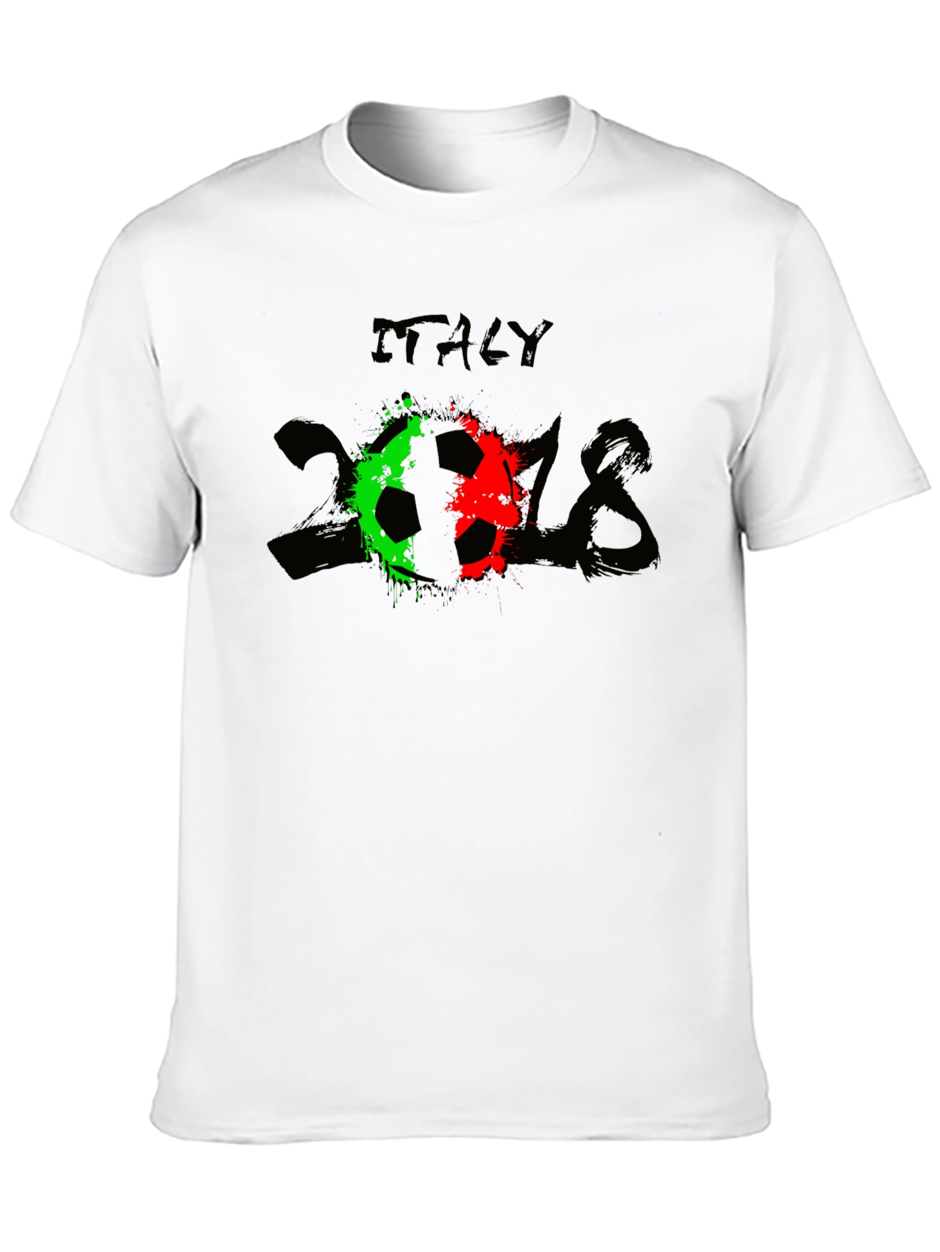 Italy Soccer 2018 Black T-Shirt