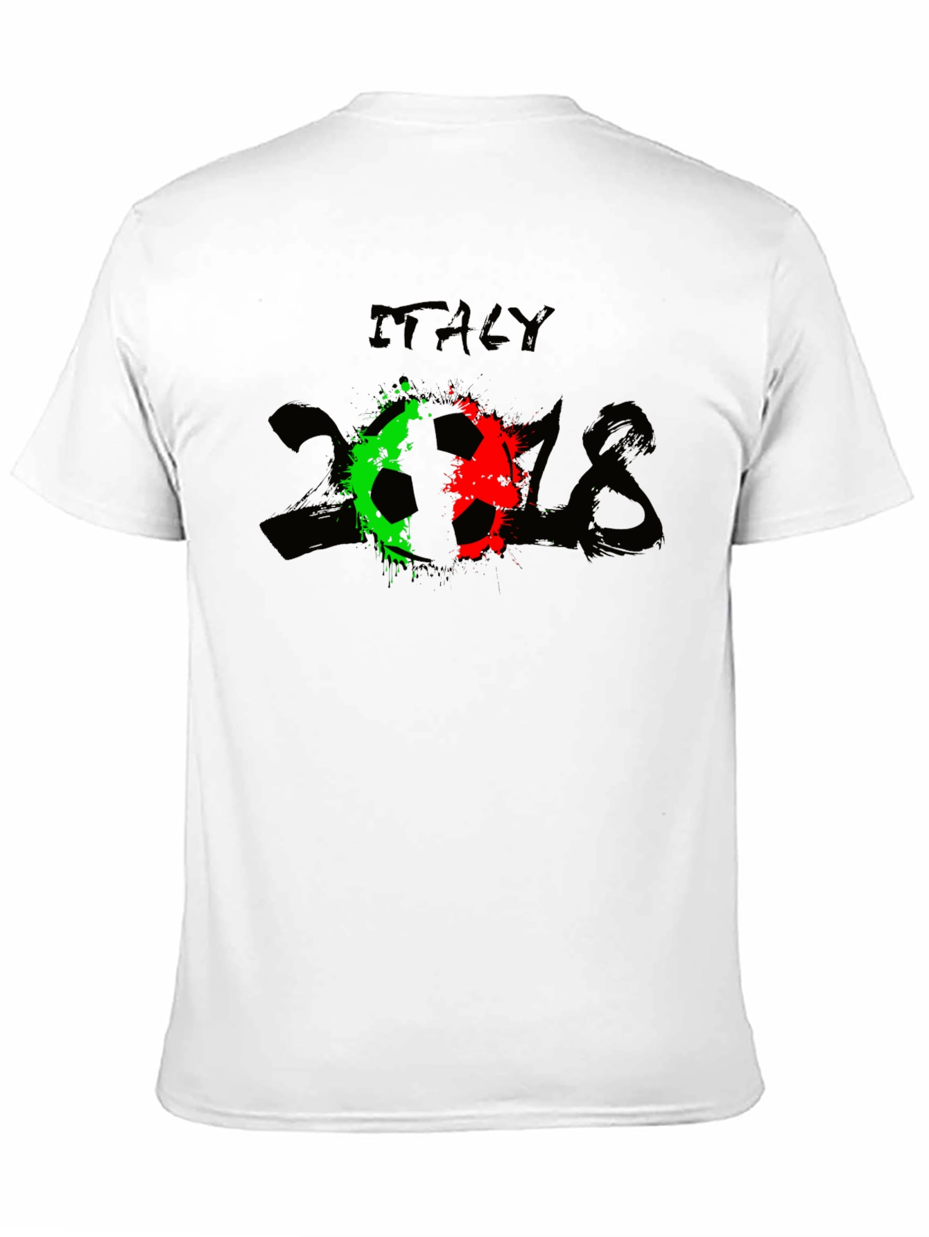 Italy Soccer 2018 Black T-Shirt