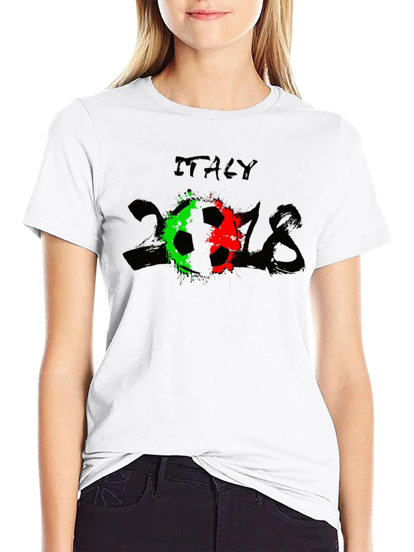 Italy Soccer 2018 Black T-Shirt