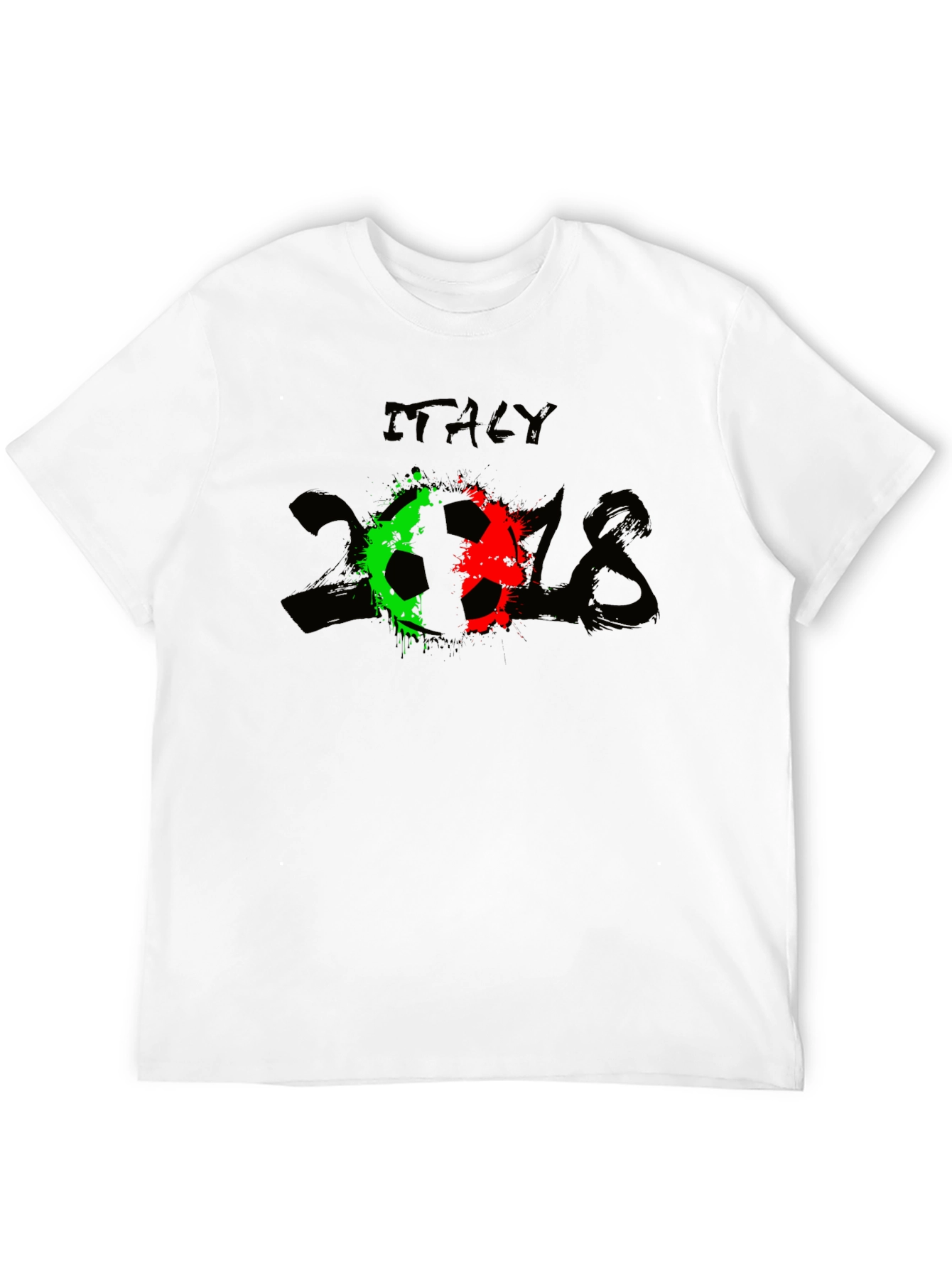 Italy Soccer 2018 Black T-Shirt