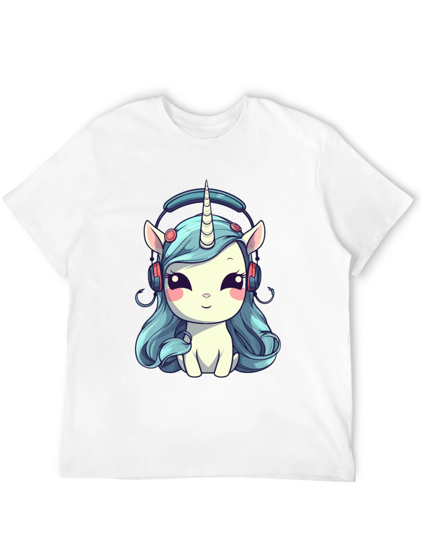 Unicorn Headphone Graphic Tee - Black