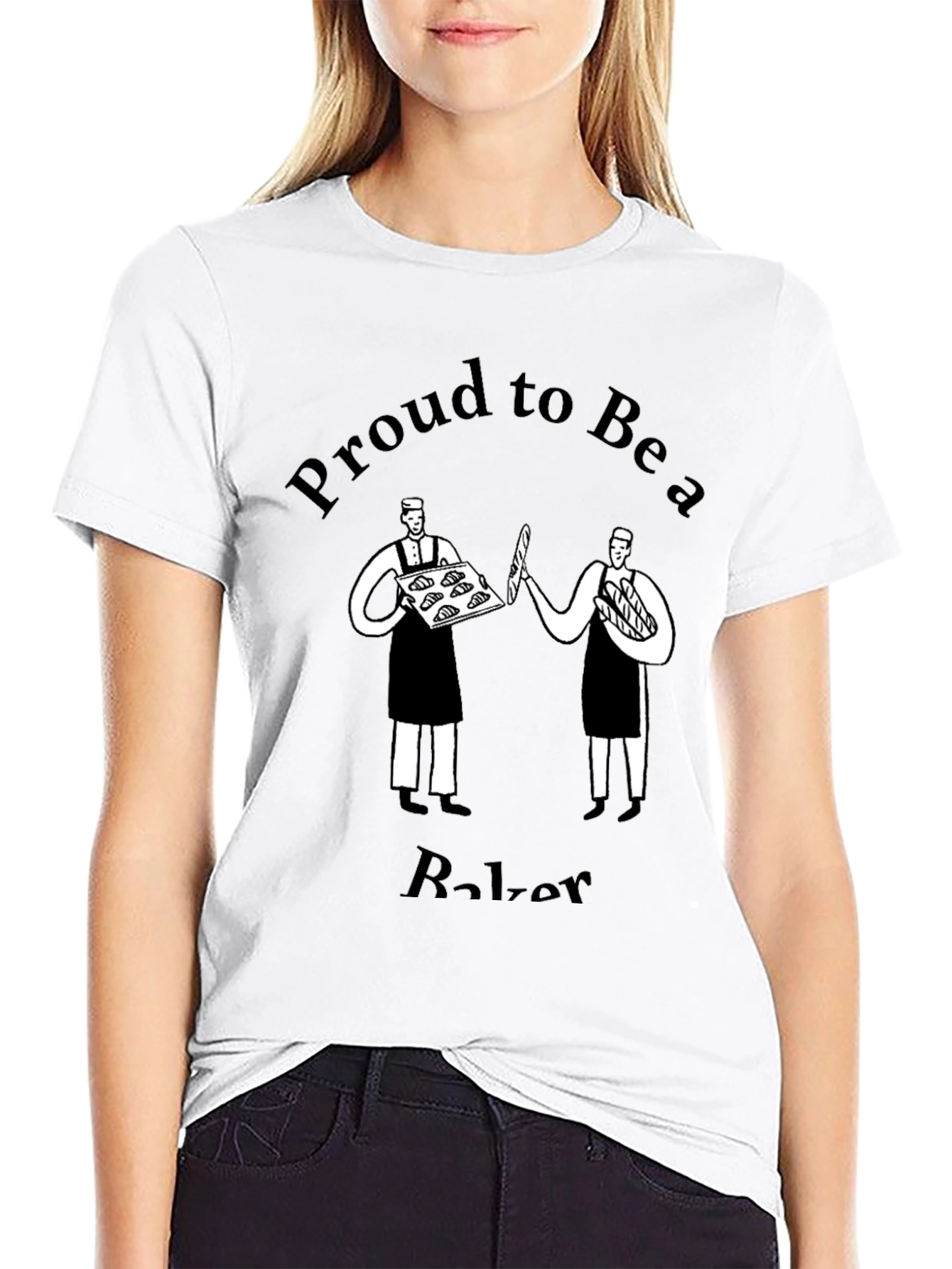 Proud Baker Graphic Tee - Black Cotton Blend T-Shirt
