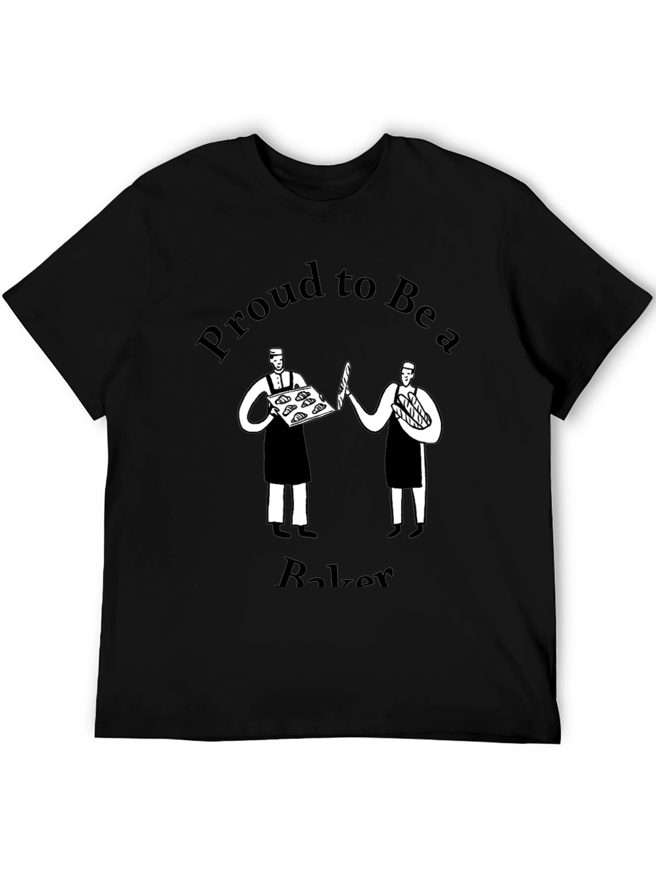 Proud Baker Graphic Tee - Black Cotton Blend T-Shirt