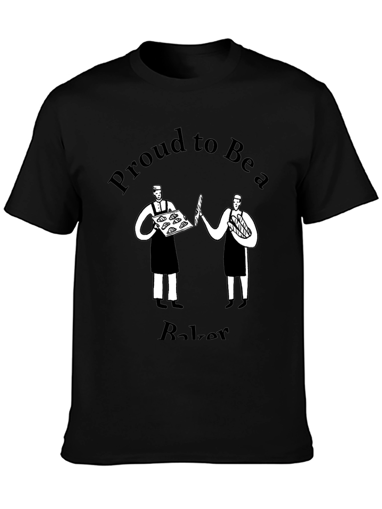 Proud Baker Graphic Tee - Black Cotton Blend T-Shirt