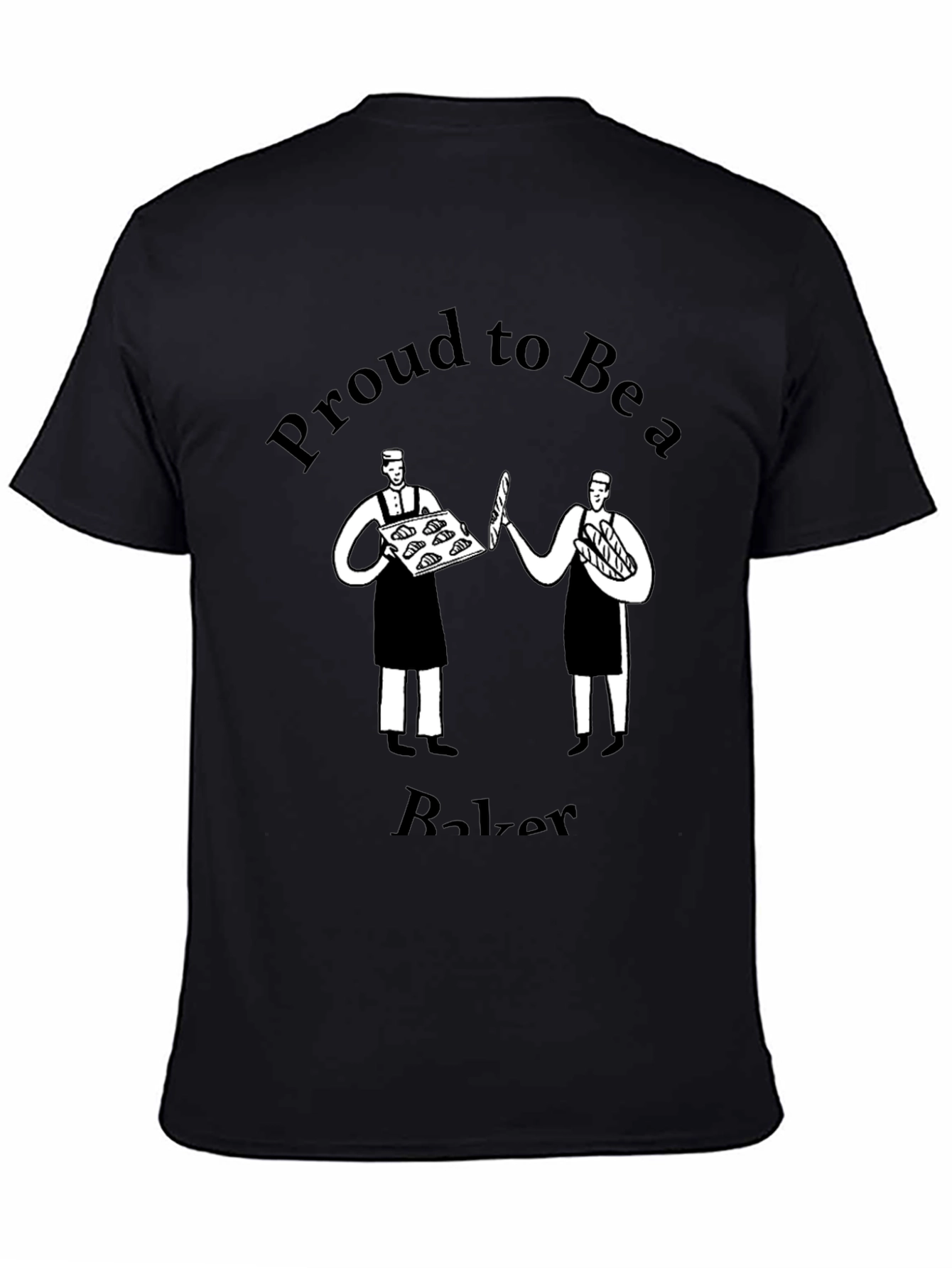 Proud Baker Graphic Tee - Black Cotton Blend T-Shirt