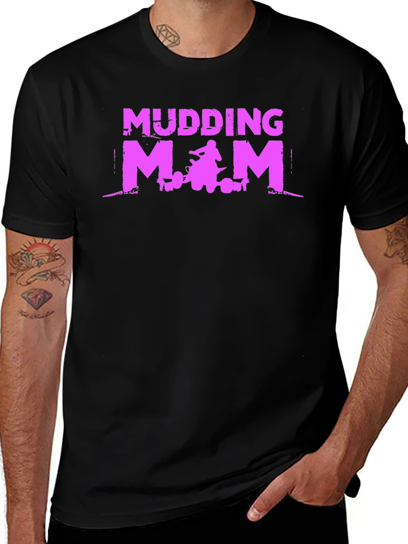 Mudding Mom ATV T-Shirt Black