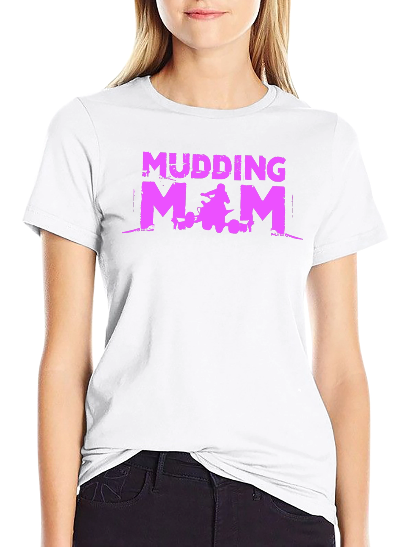 Mudding Mom ATV T-Shirt Black