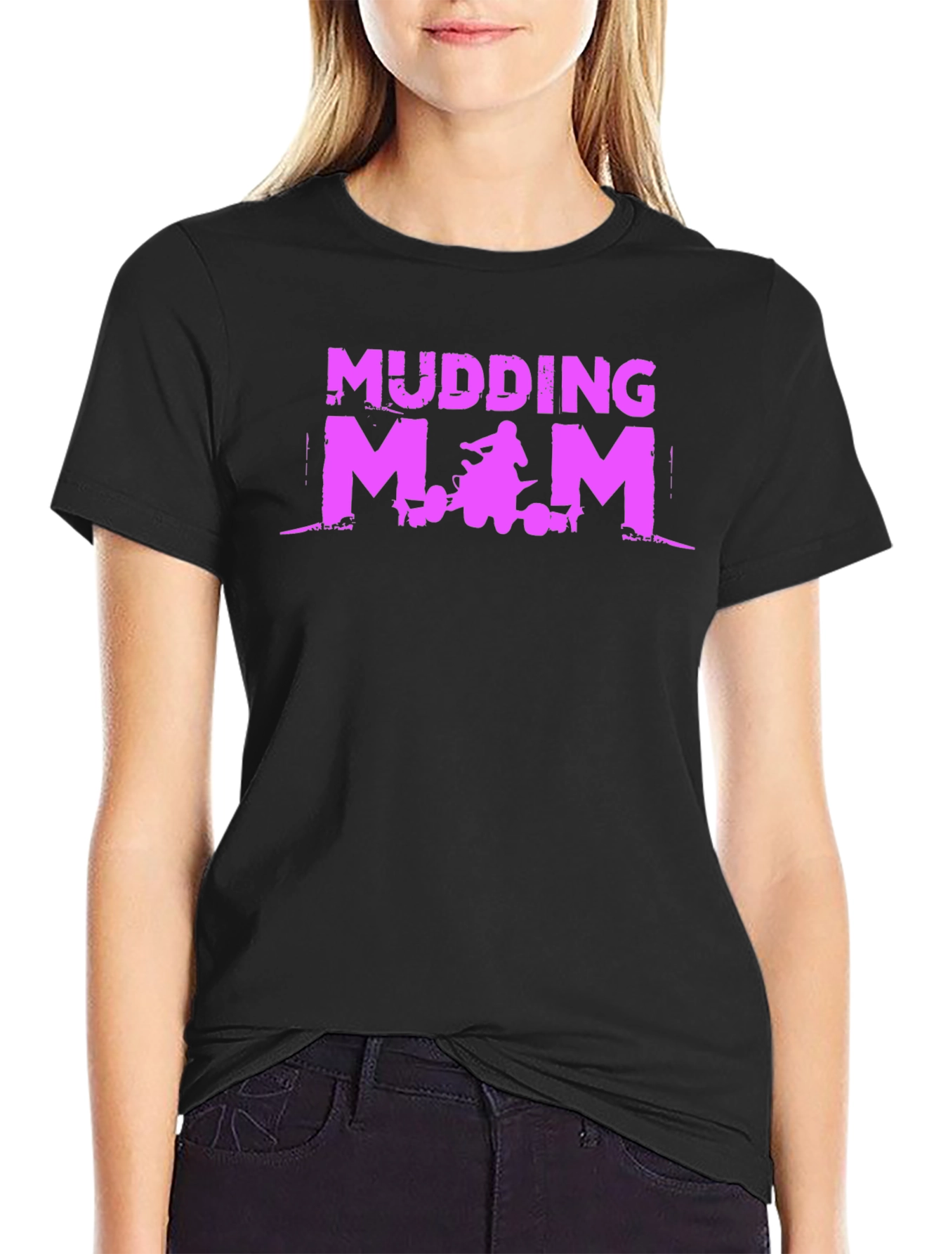 Mudding Mom ATV T-Shirt Black
