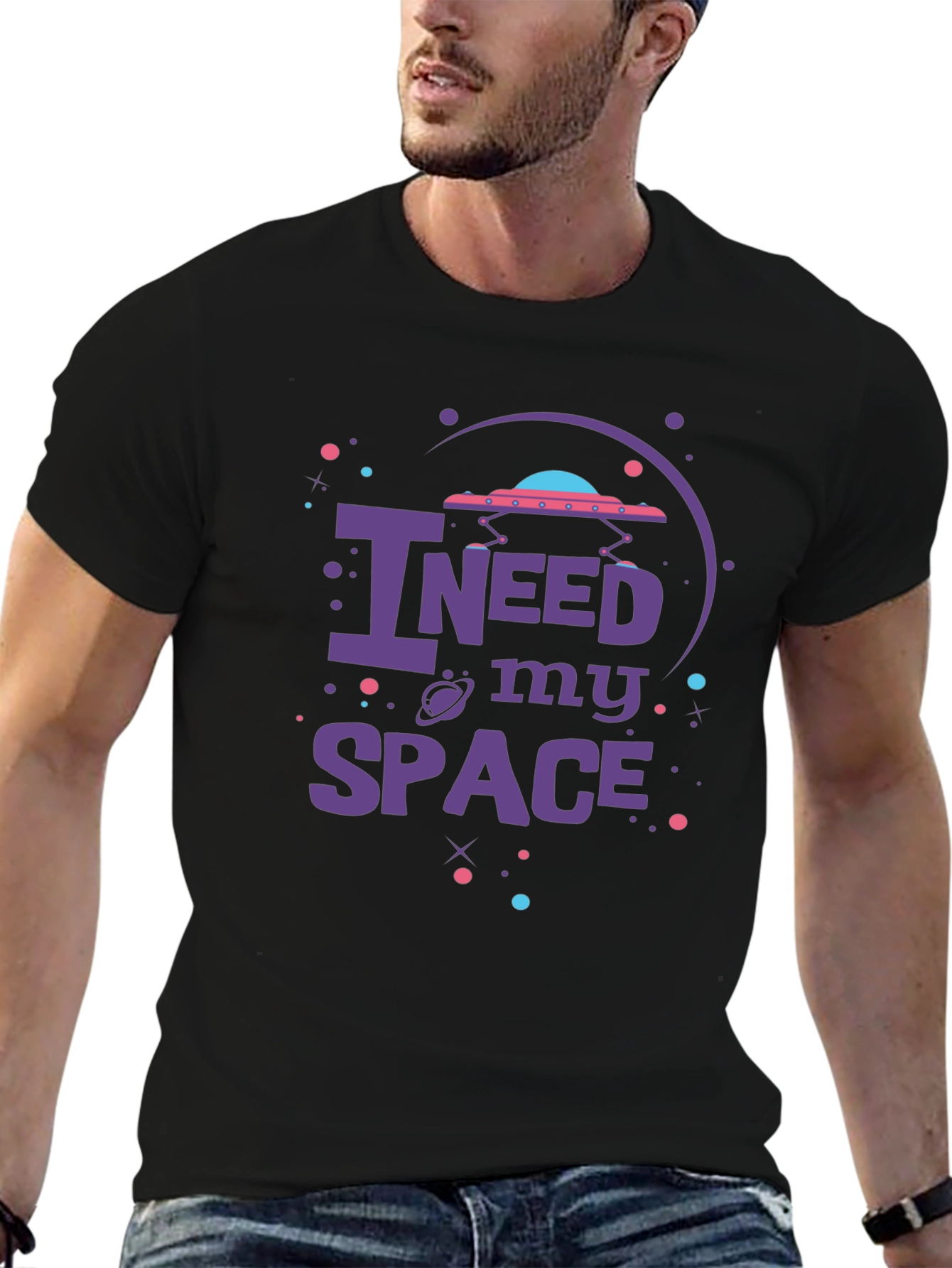 I Need My Space UFO Graphic T-Shirt