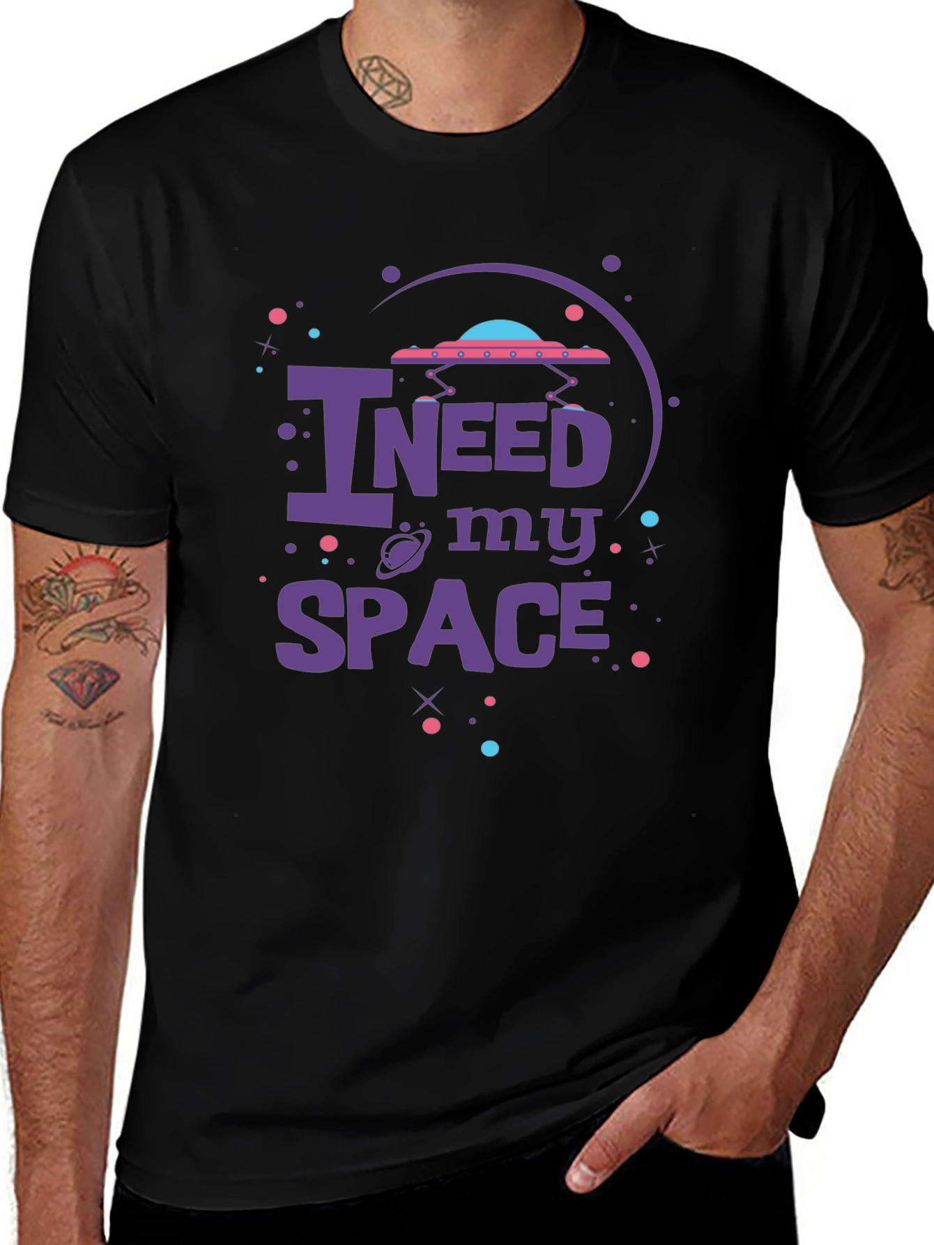 I Need My Space UFO Graphic T-Shirt