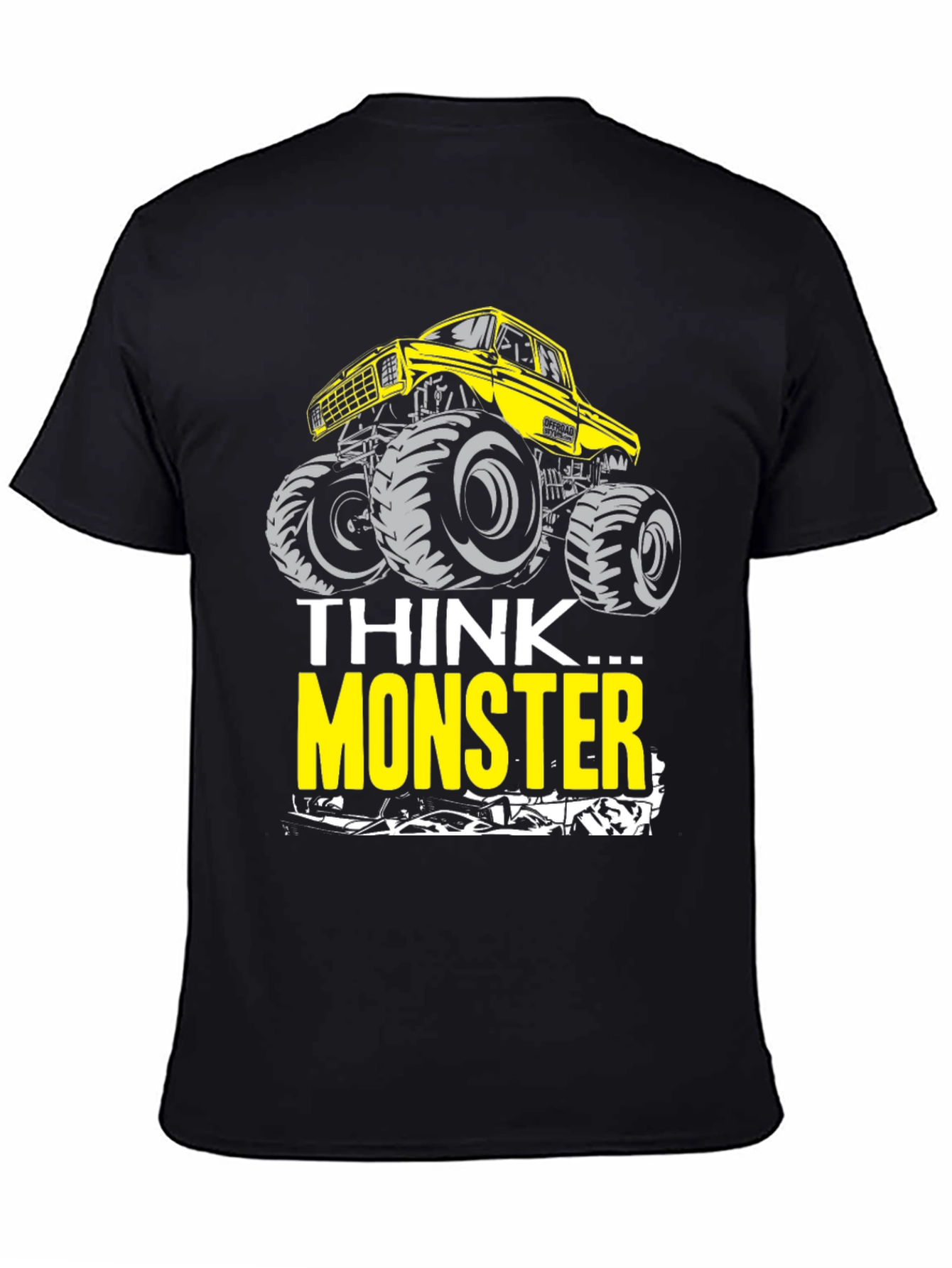 Think Monster Truck Graphic T-Shirt - Black