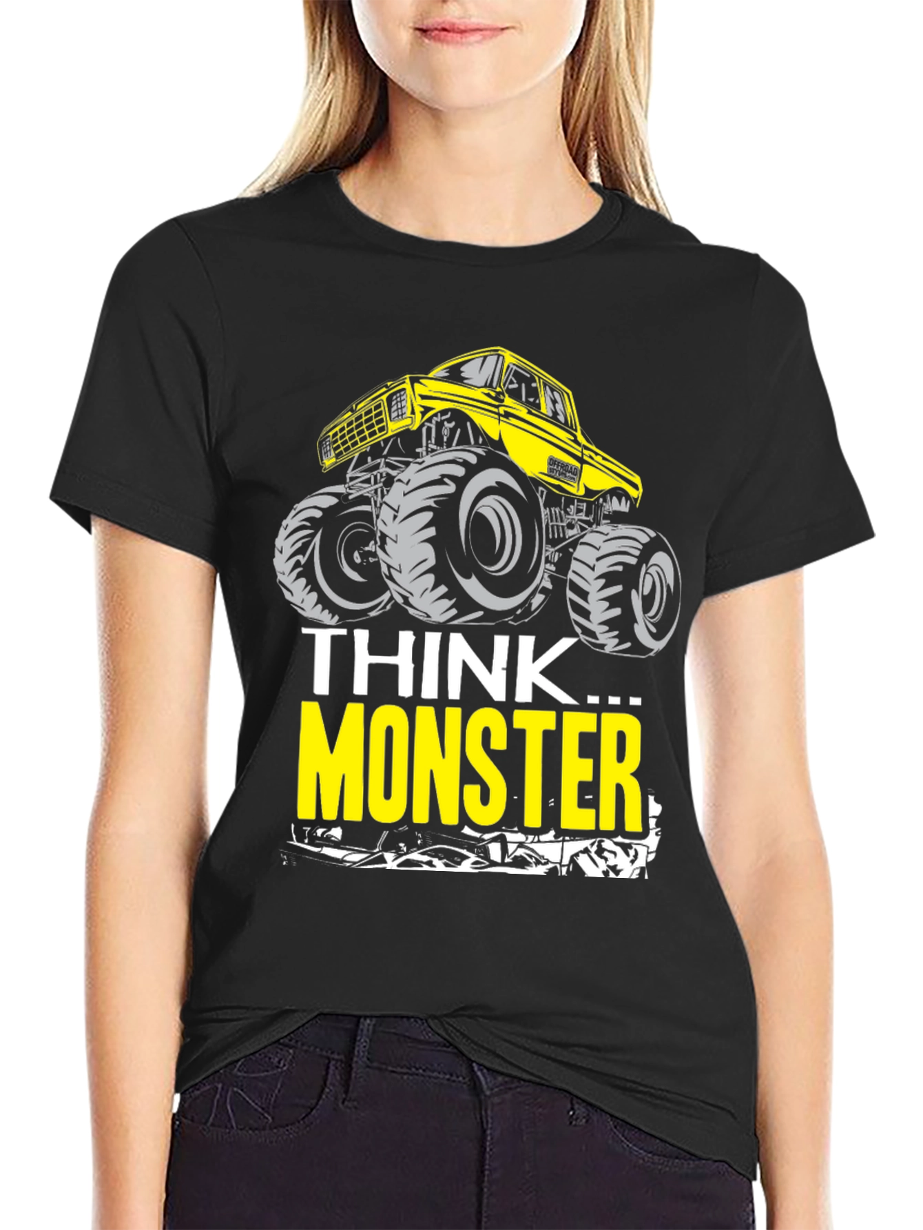 Think Monster Truck Graphic T-Shirt - Black