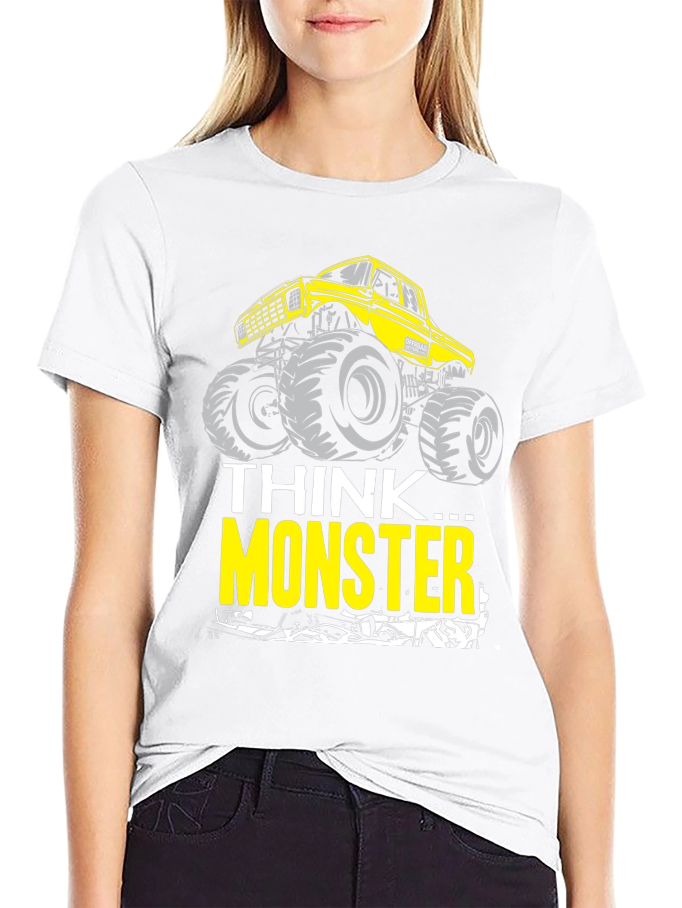 Think Monster Truck Graphic T-Shirt - Black