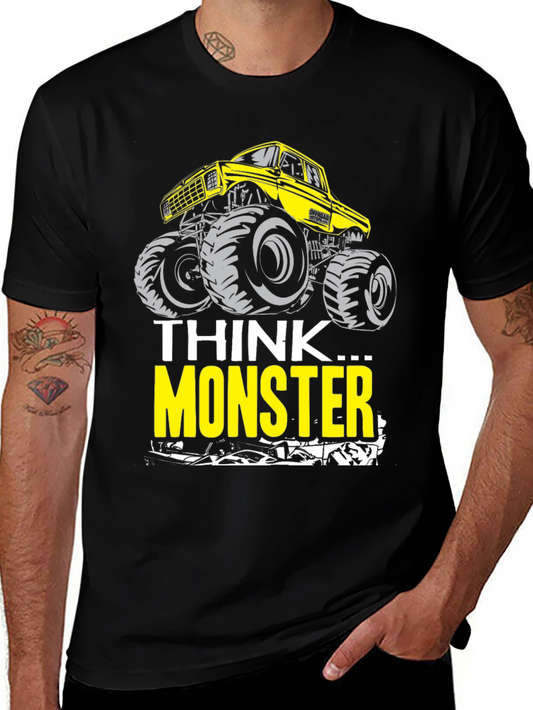 Think Monster Truck Graphic T-Shirt - Black