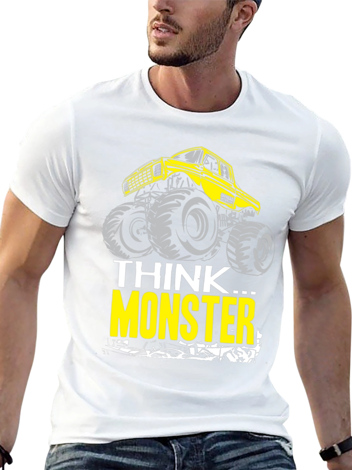 Think Monster Truck Graphic T-Shirt - Black
