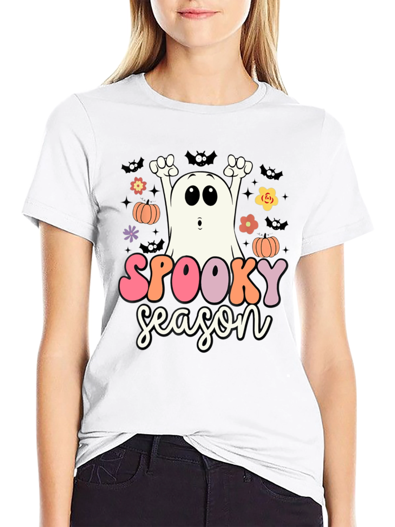 Spooky Season Ghost Graphic Tee