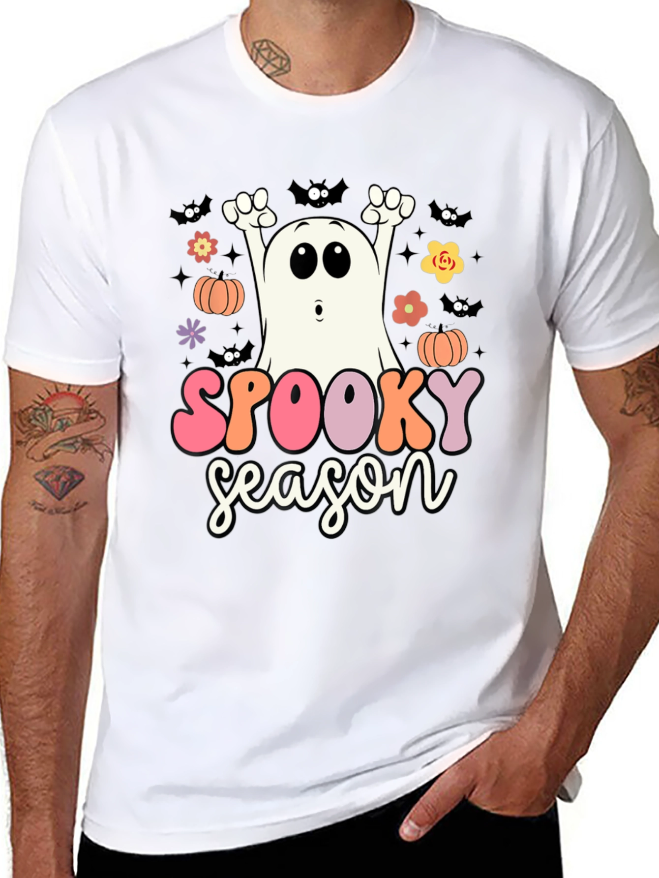 Spooky Season Ghost Graphic Tee