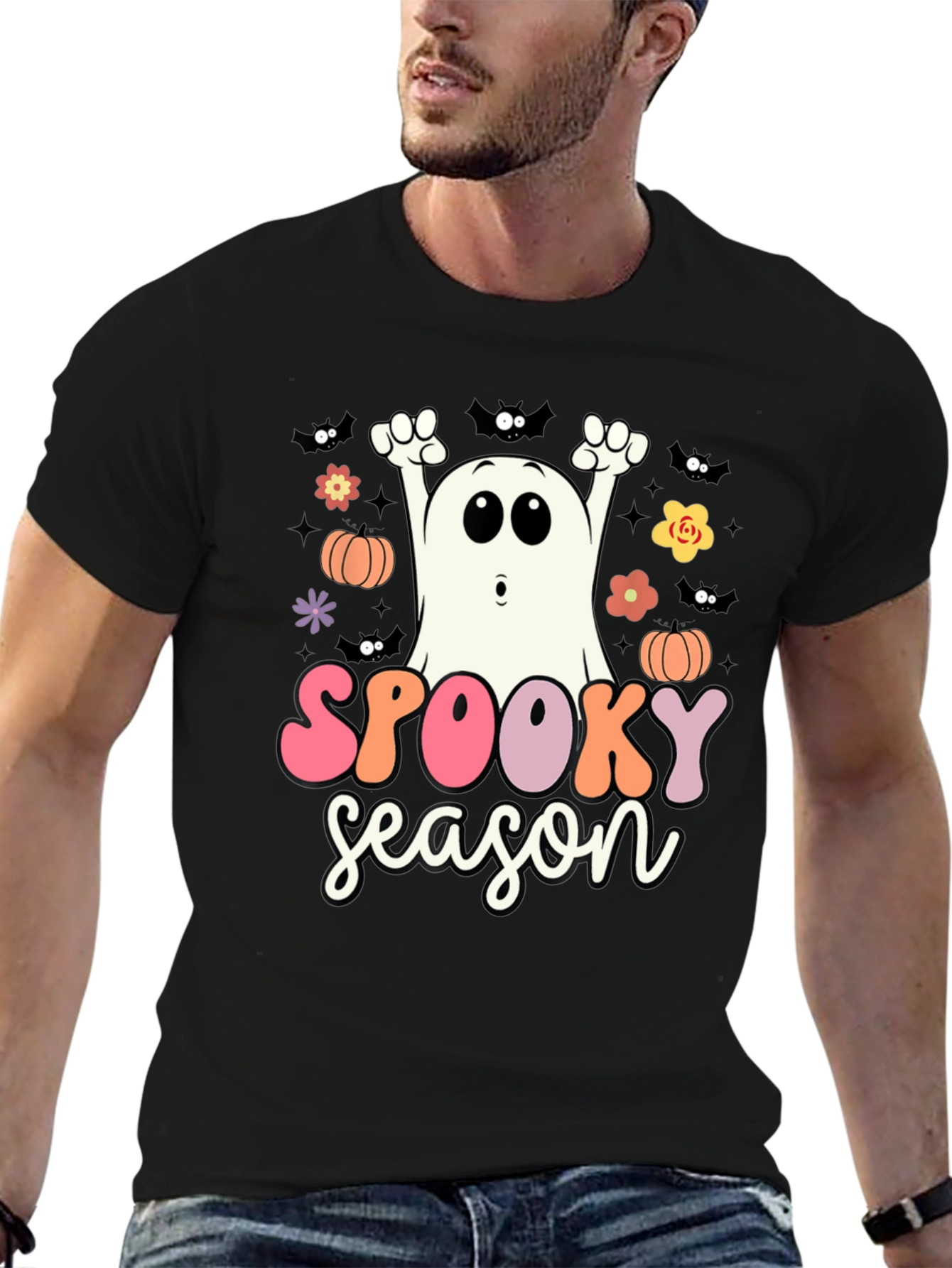 Spooky Season Ghost Graphic Tee