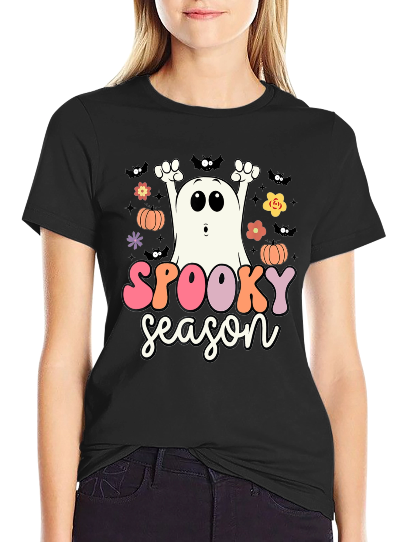 Spooky Season Ghost Graphic Tee