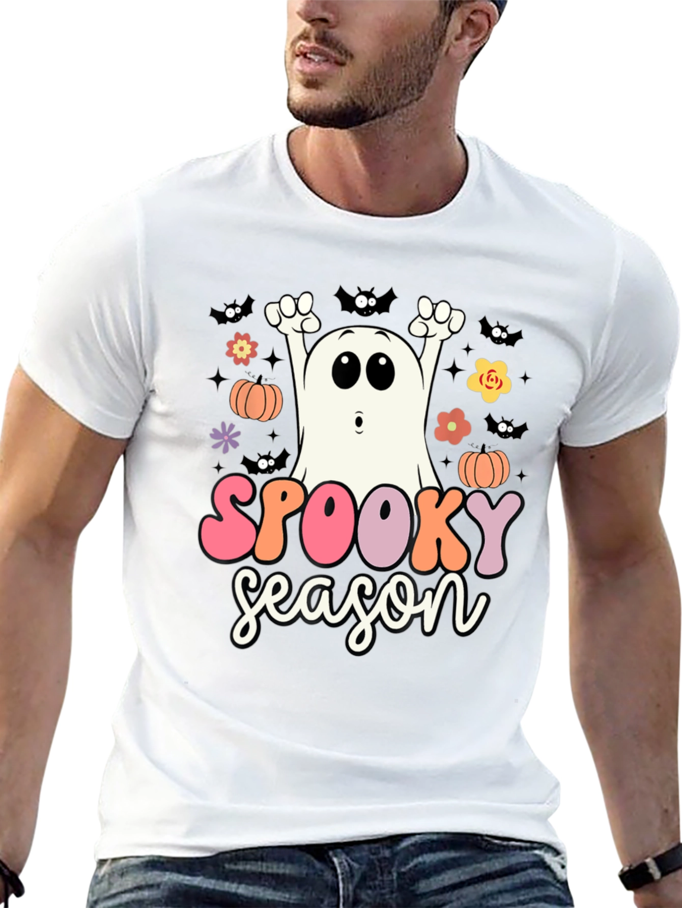 Spooky Season Ghost Graphic Tee