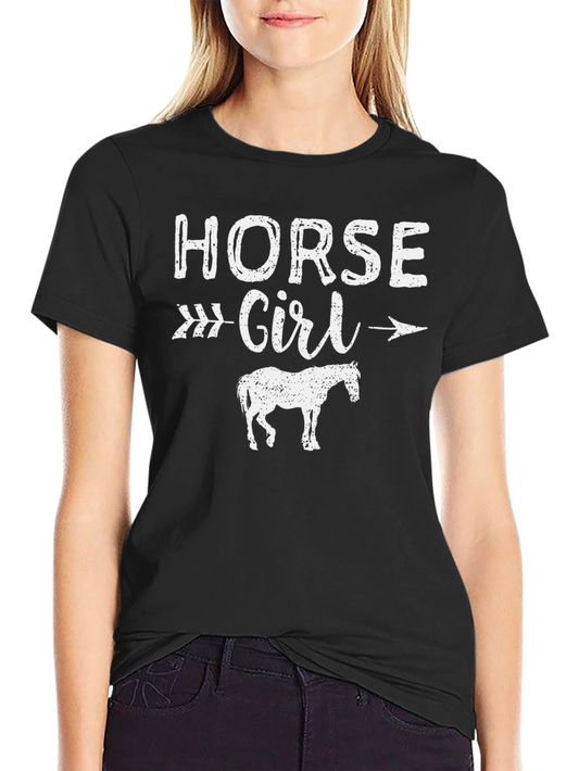 Horse Girl Graphic Tee - Unisex Black T-Shirt