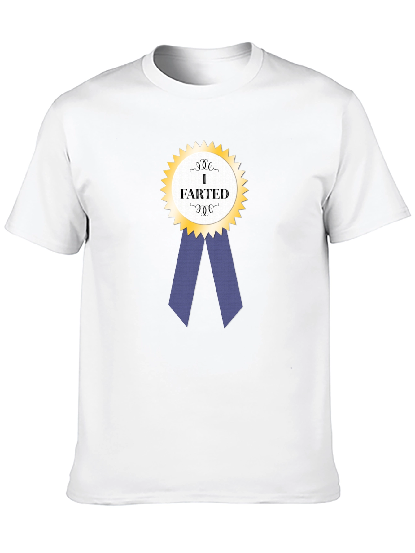 Funny I Farted Award Ribbon Black T-Shirt