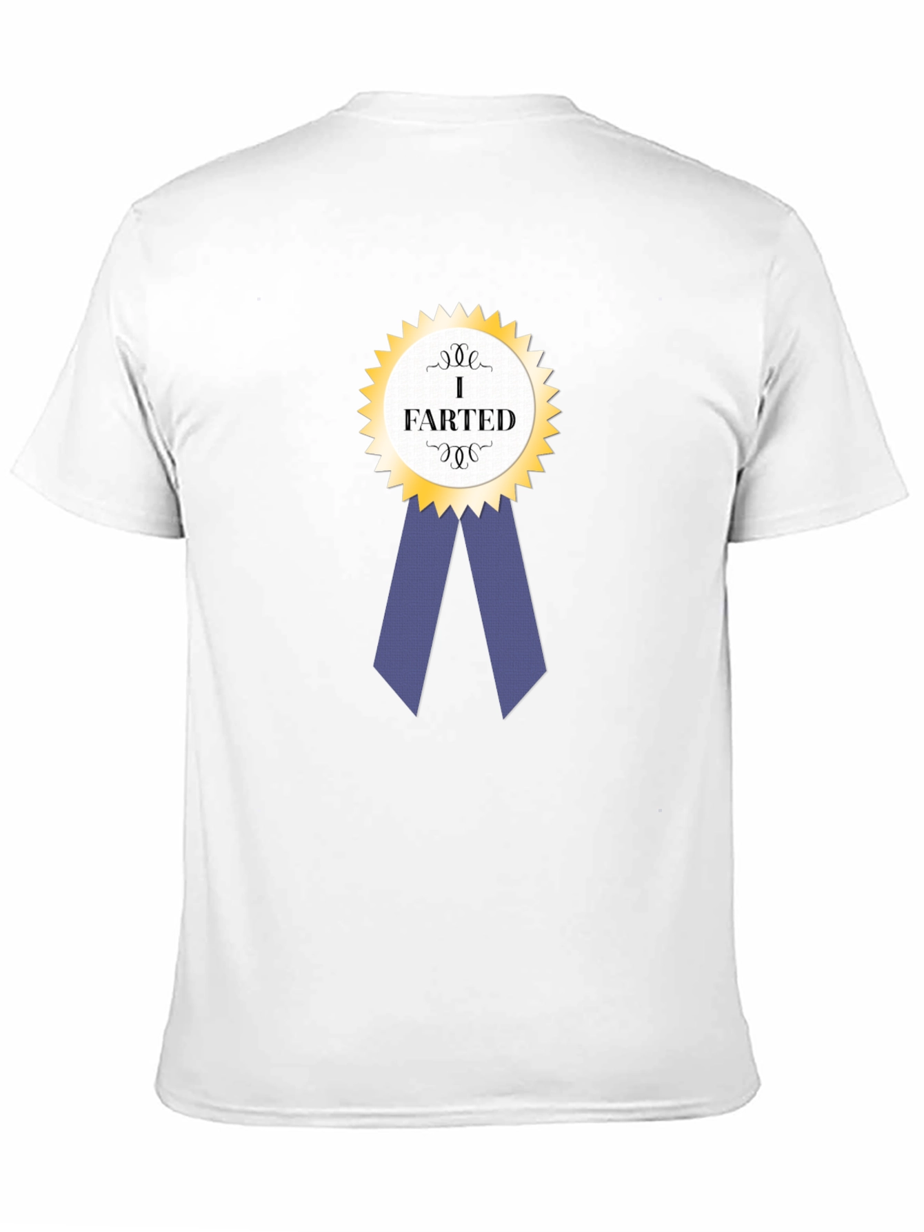 Funny I Farted Award Ribbon Black T-Shirt