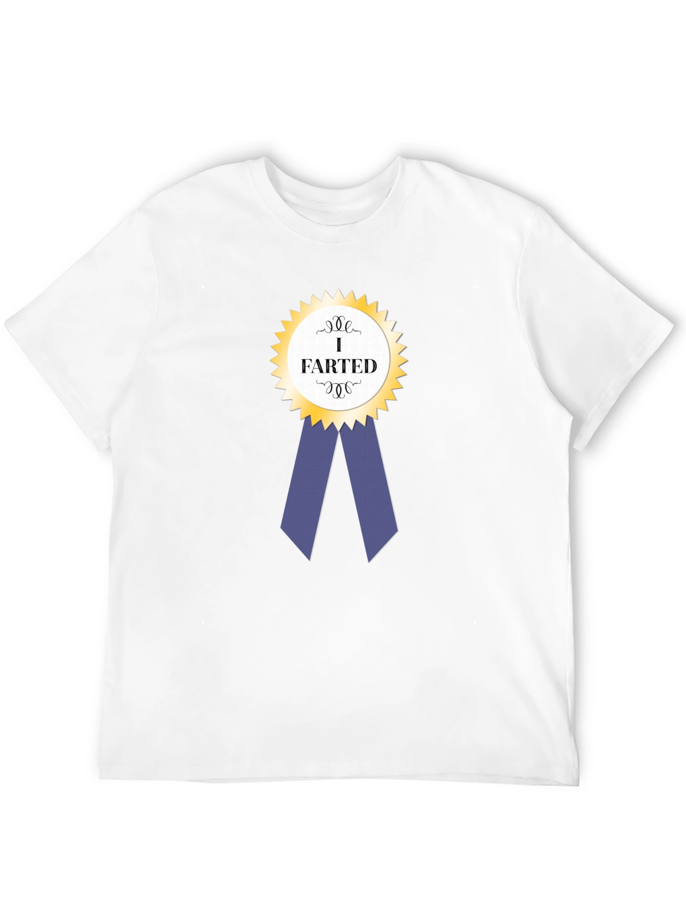 Funny I Farted Award Ribbon Black T-Shirt