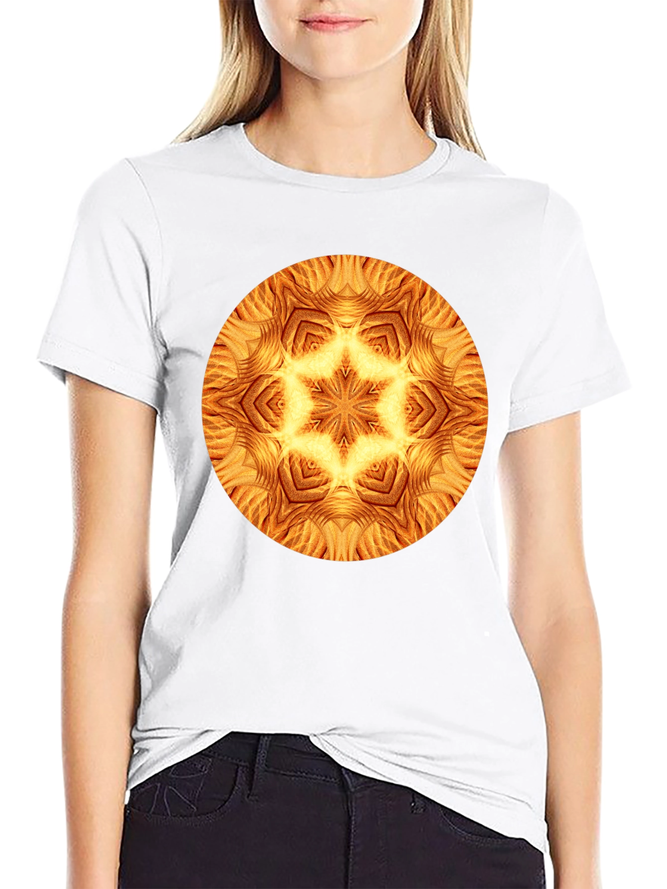 Abstract Hexagonal Pattern Tee