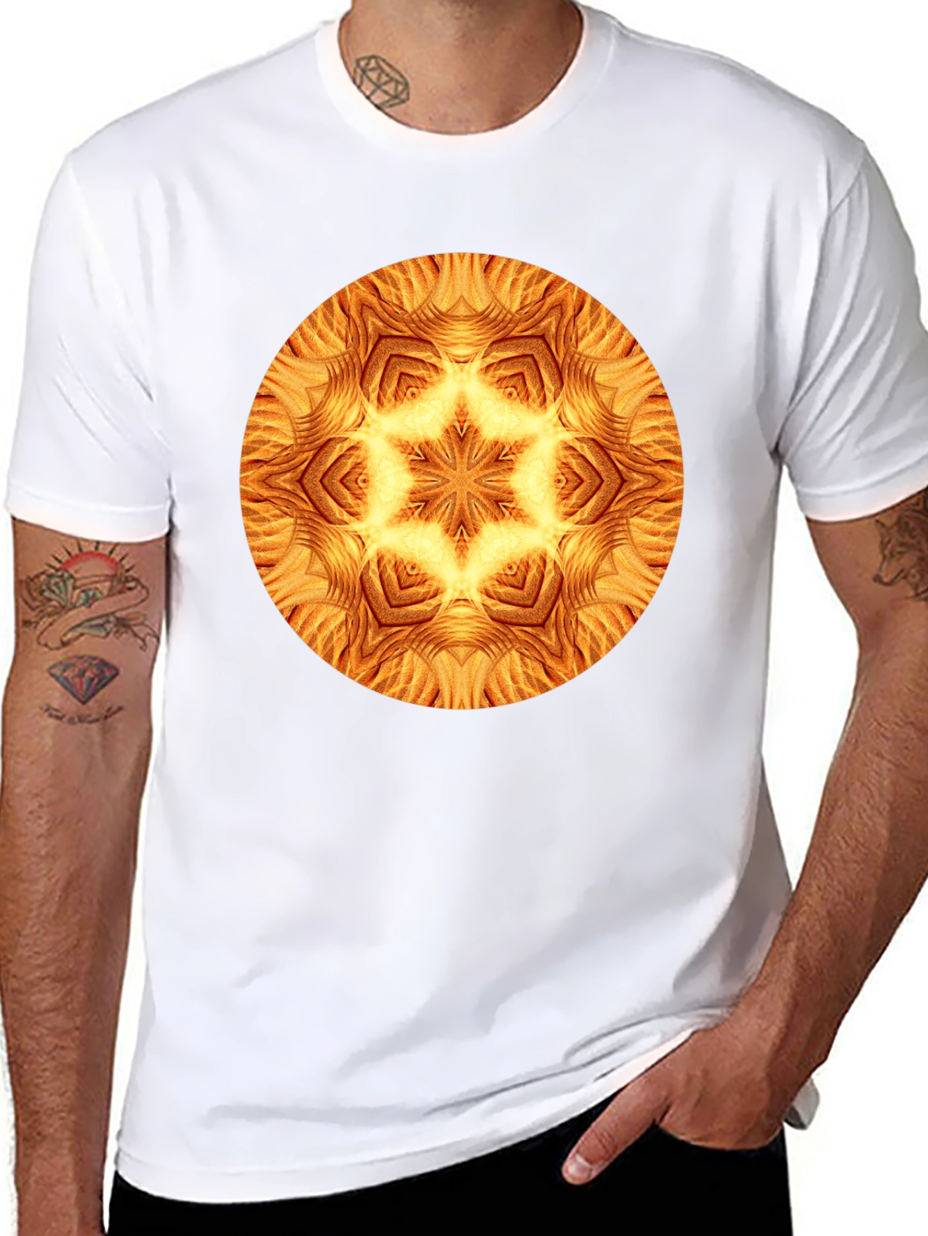 Abstract Hexagonal Pattern Tee
