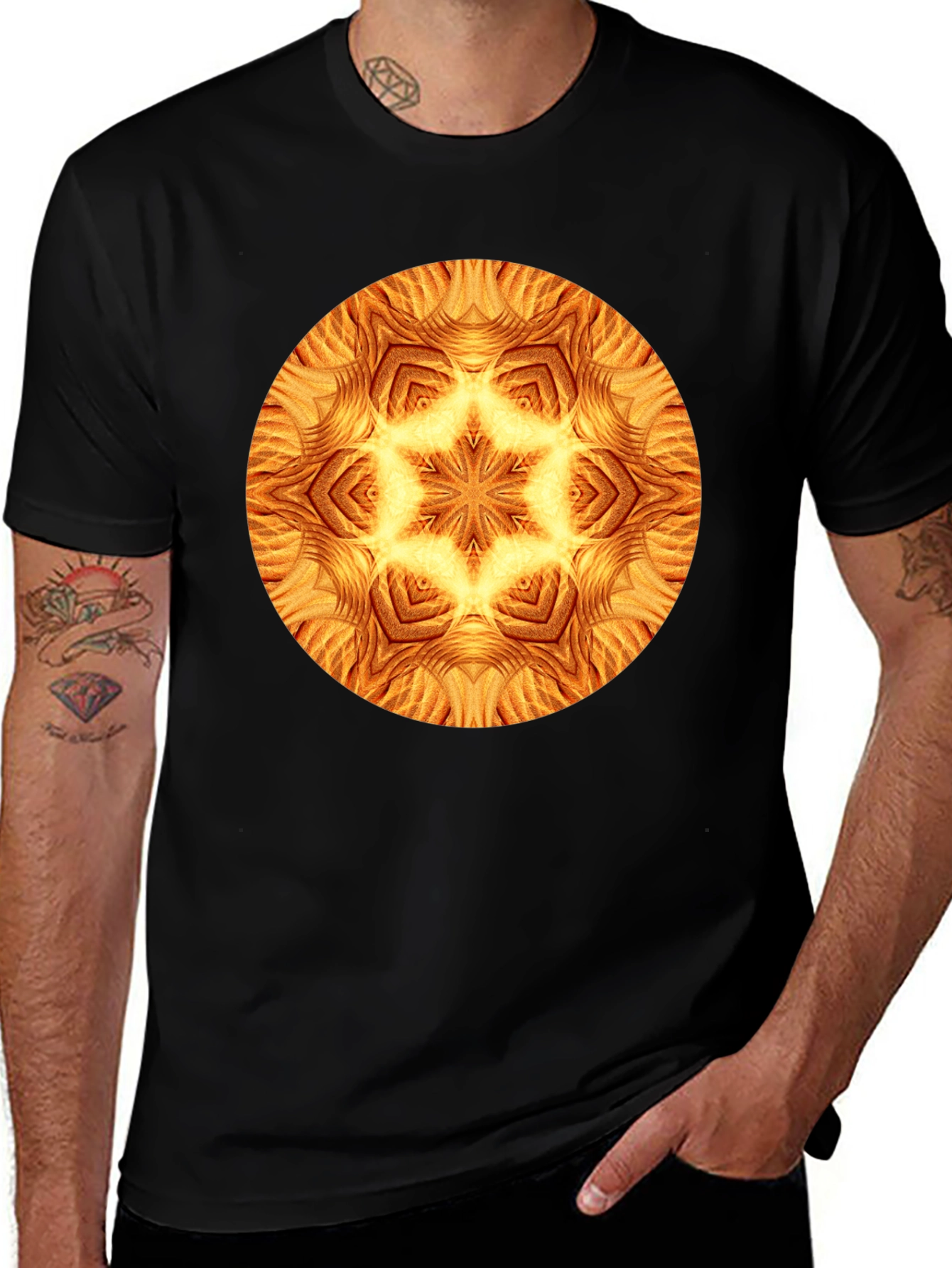 Abstract Hexagonal Pattern Tee