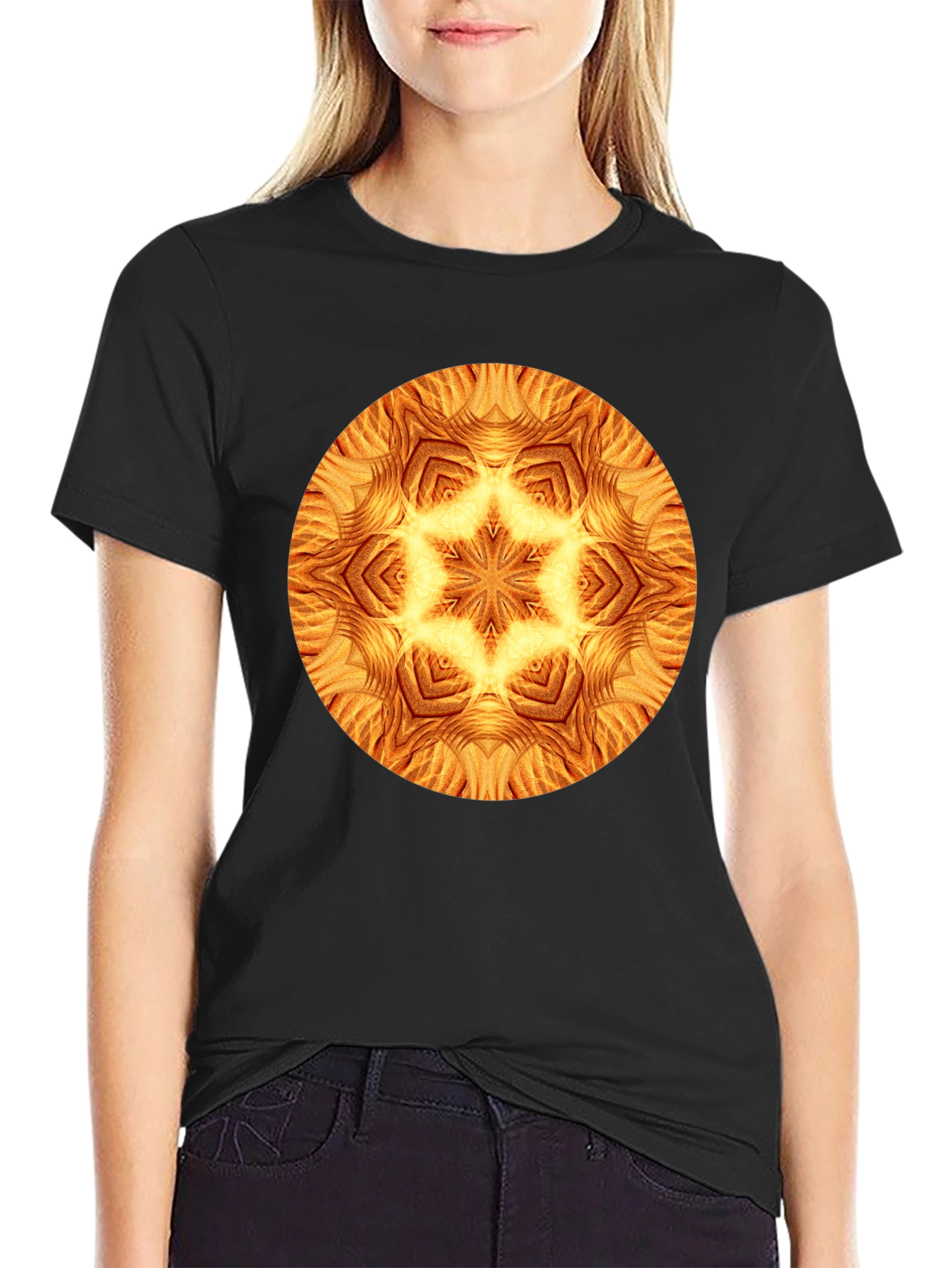 Abstract Hexagonal Pattern Tee