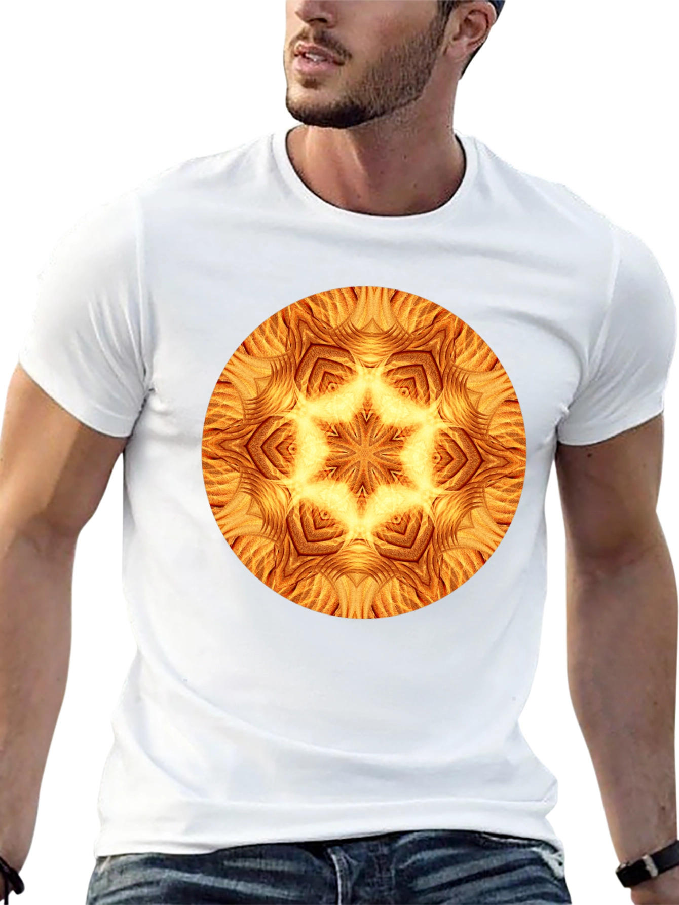 Abstract Hexagonal Pattern Tee
