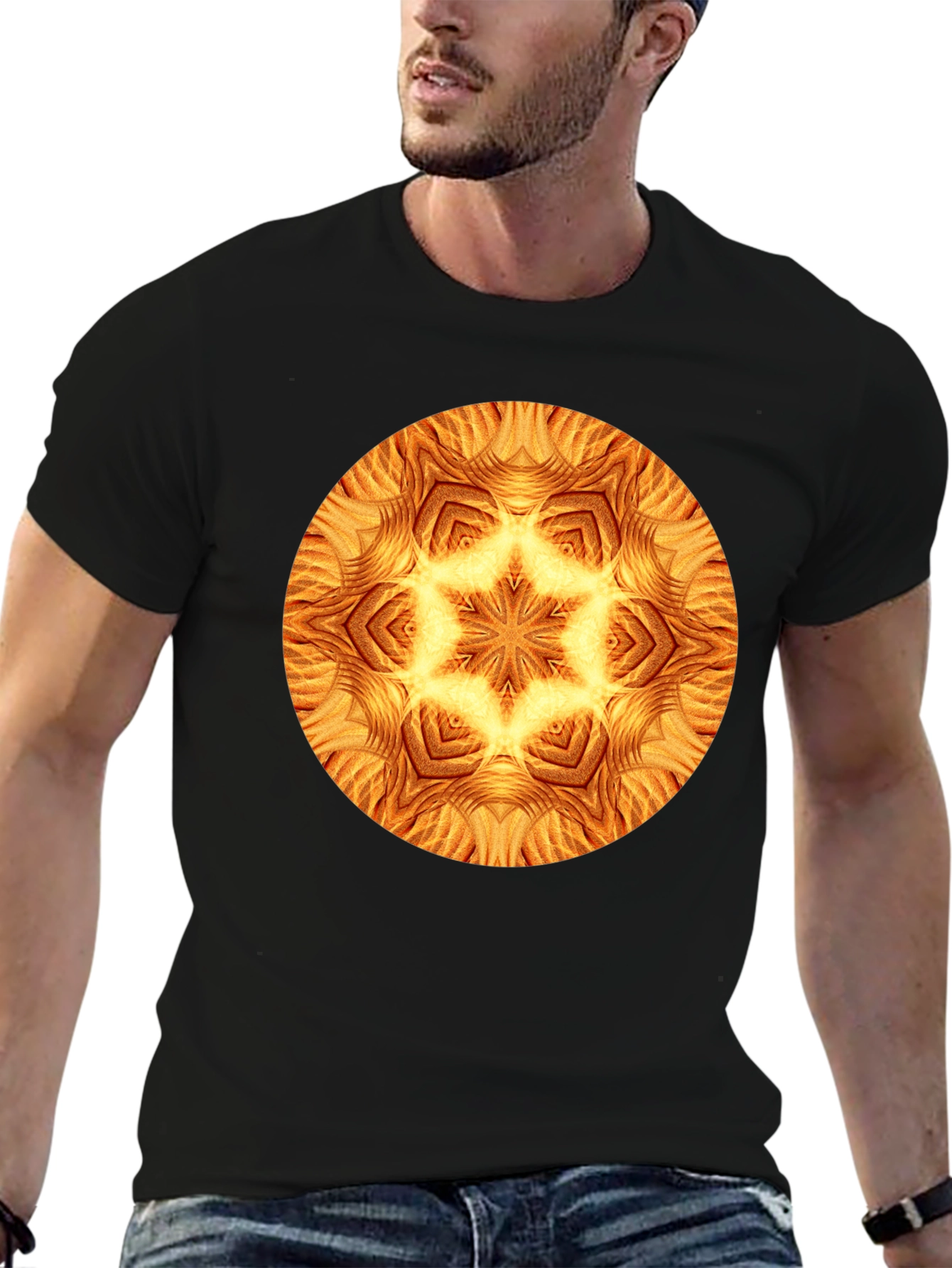 Abstract Hexagonal Pattern Tee