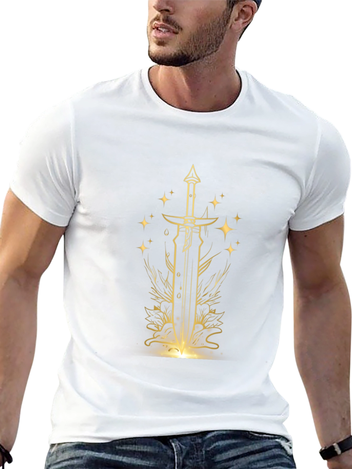 Fantasy Sword Graphic Tee - Black