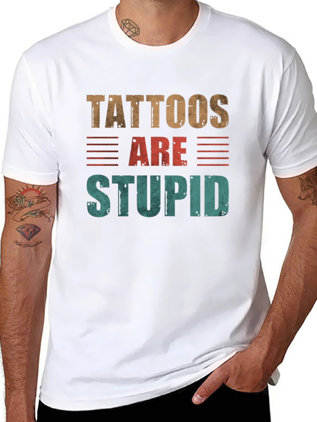 Tattoos Are Stupid Graphic T-Shirt