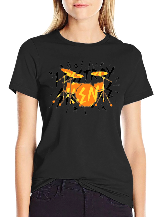 Drum Kit Graphic Tee - Rock Band Style