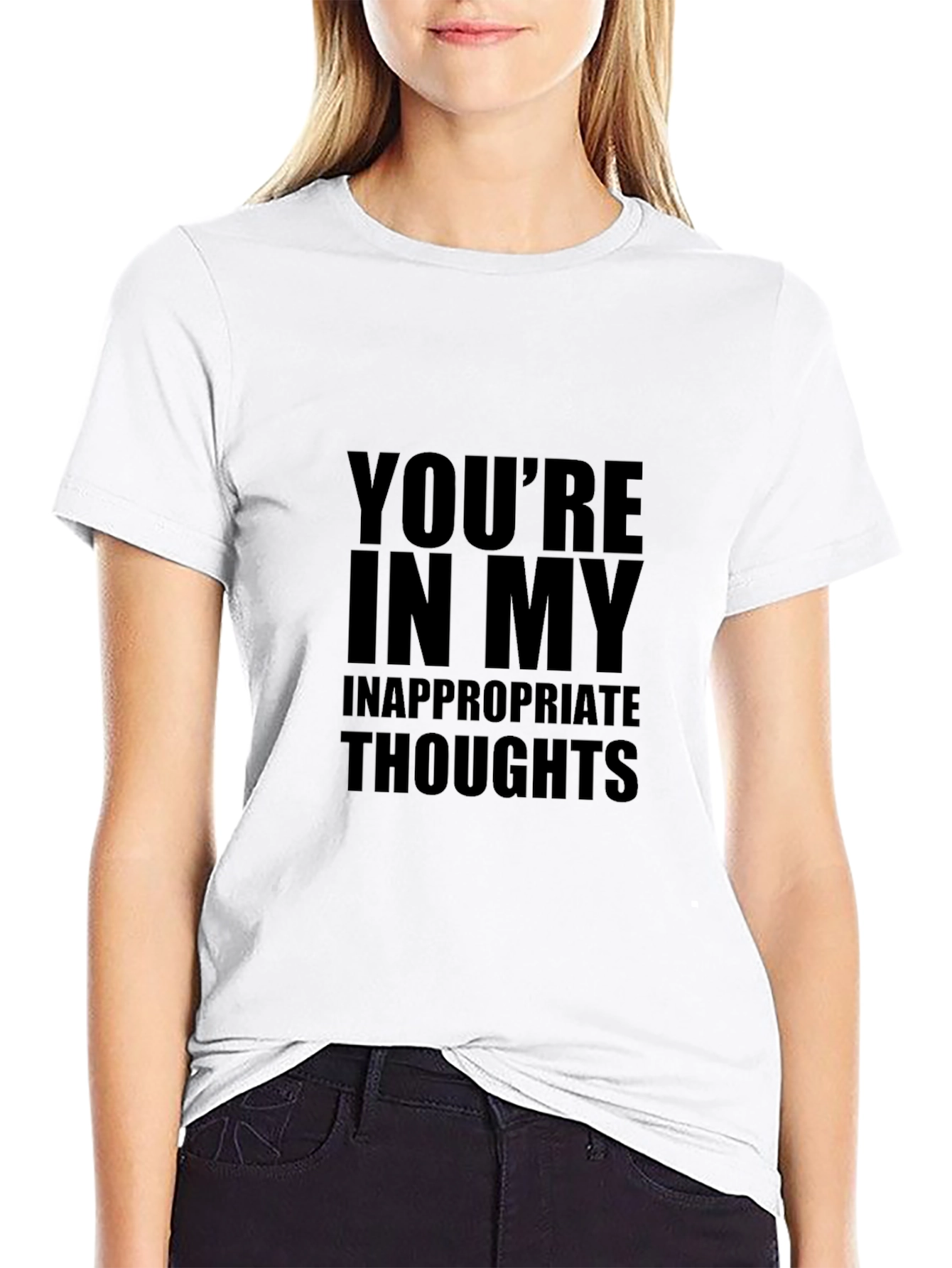 Inappropriate Thoughts Graphic T-Shirt - Black