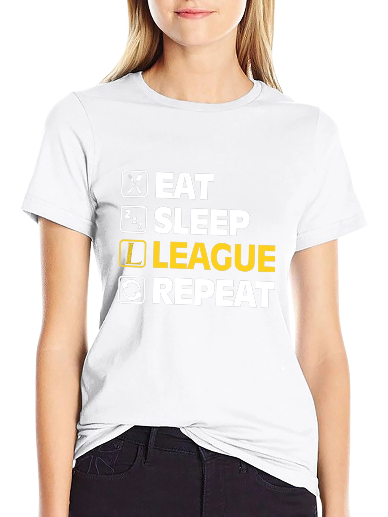 Eat Sleep League Repeat - Gamer T-Shirt