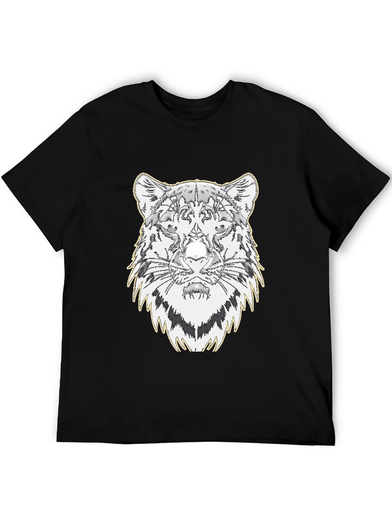 Cool Tiger Graphic Tee - Mens Black T-Shirt