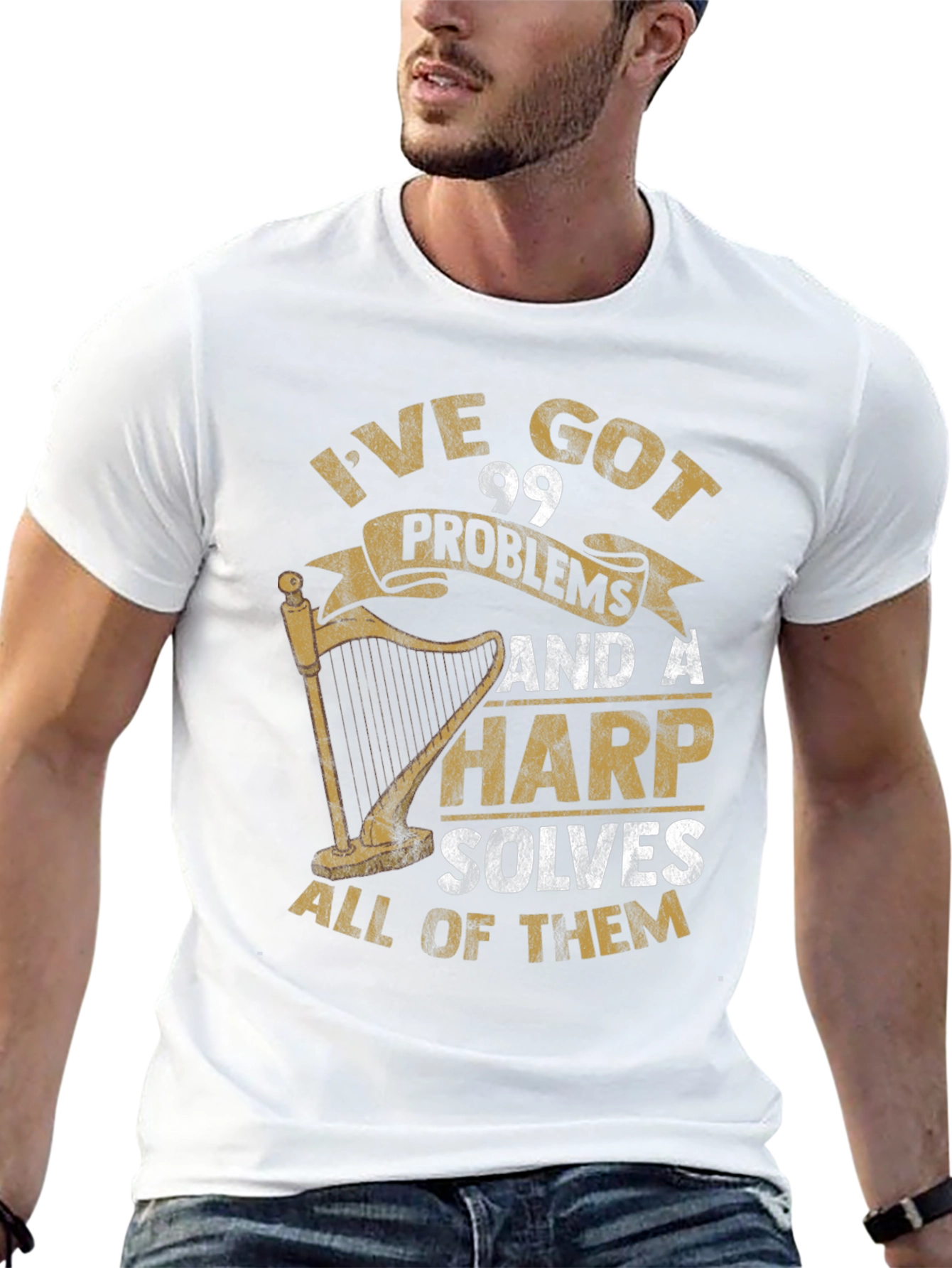 Harp Solves All Problems T-Shirt