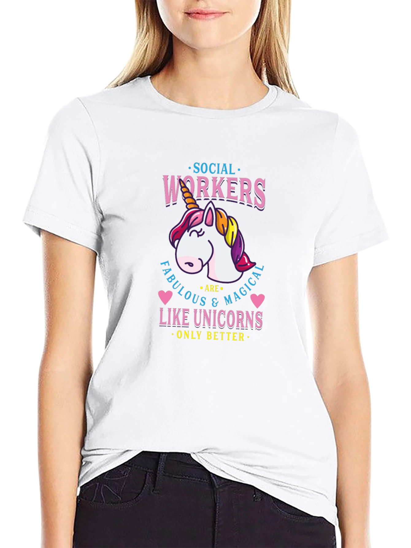 Social Workers Unicorn Graphic T-Shirt