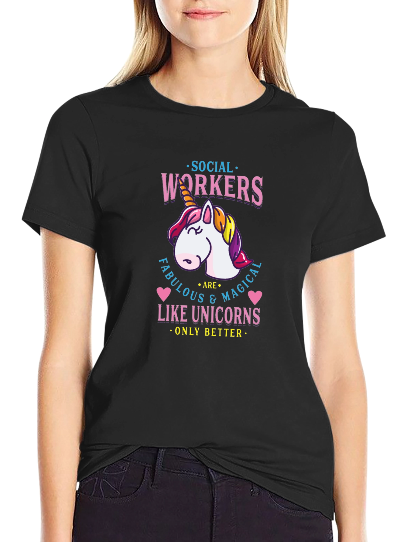 Social Workers Unicorn Graphic T-Shirt
