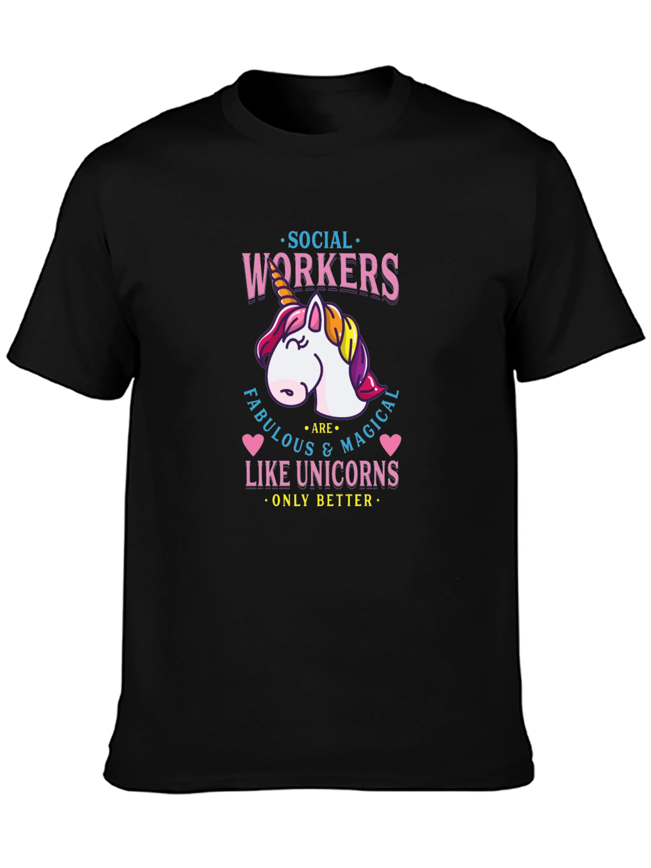 Social Workers Unicorn Graphic T-Shirt