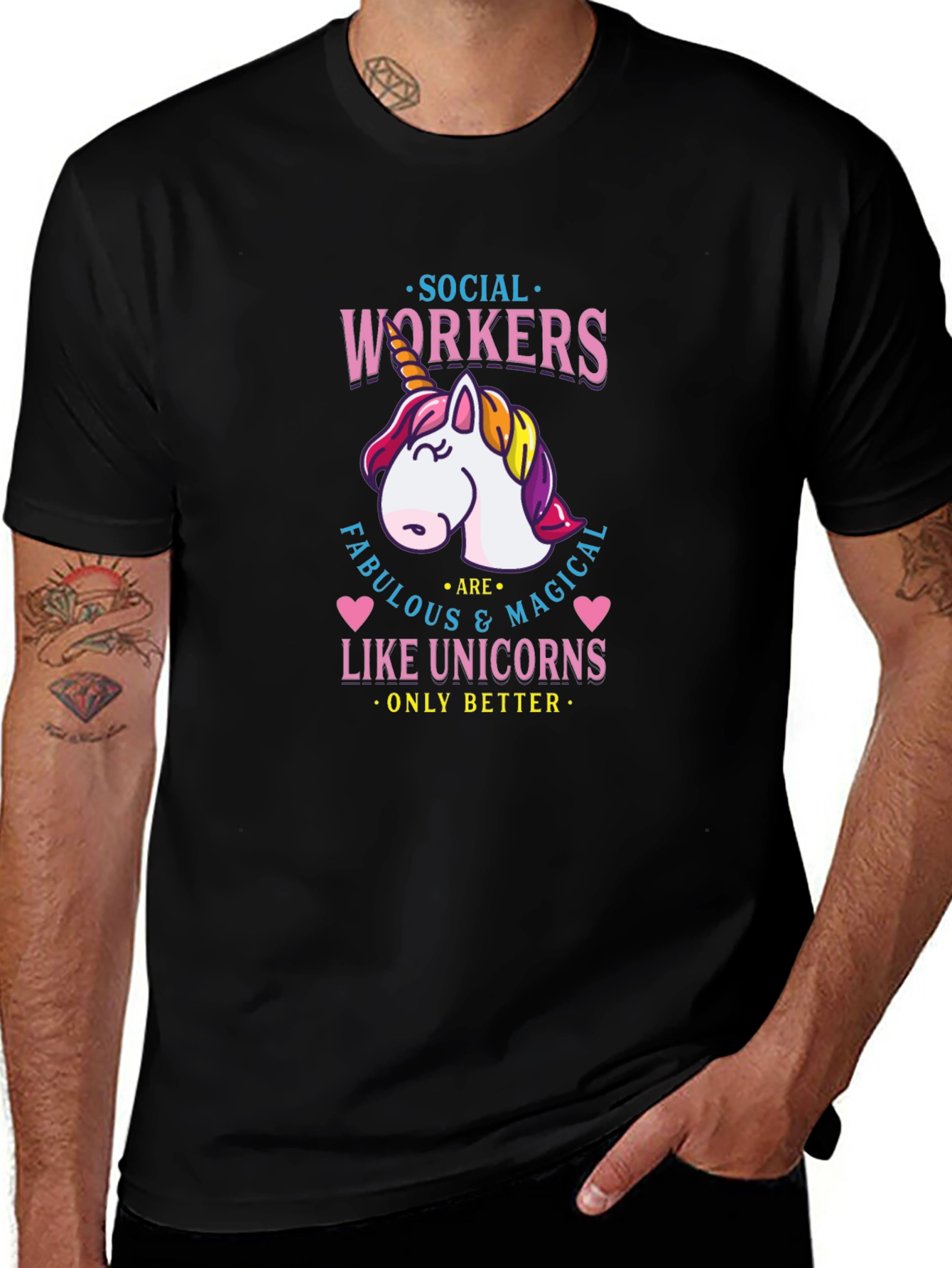 Social Workers Unicorn Graphic T-Shirt