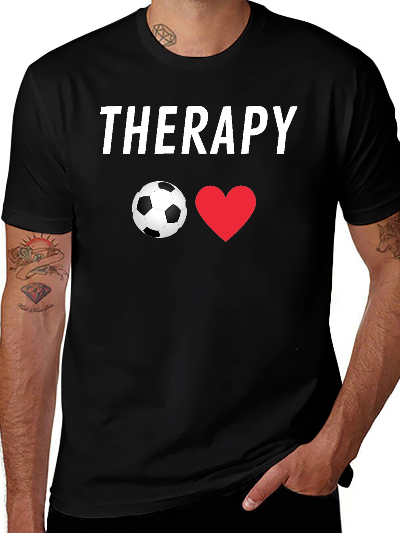 Soccer Therapy T-Shirt - Black