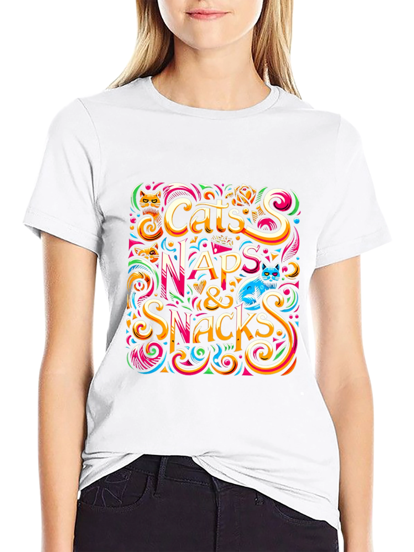 Cats Naps & Snacks Graphic Tee